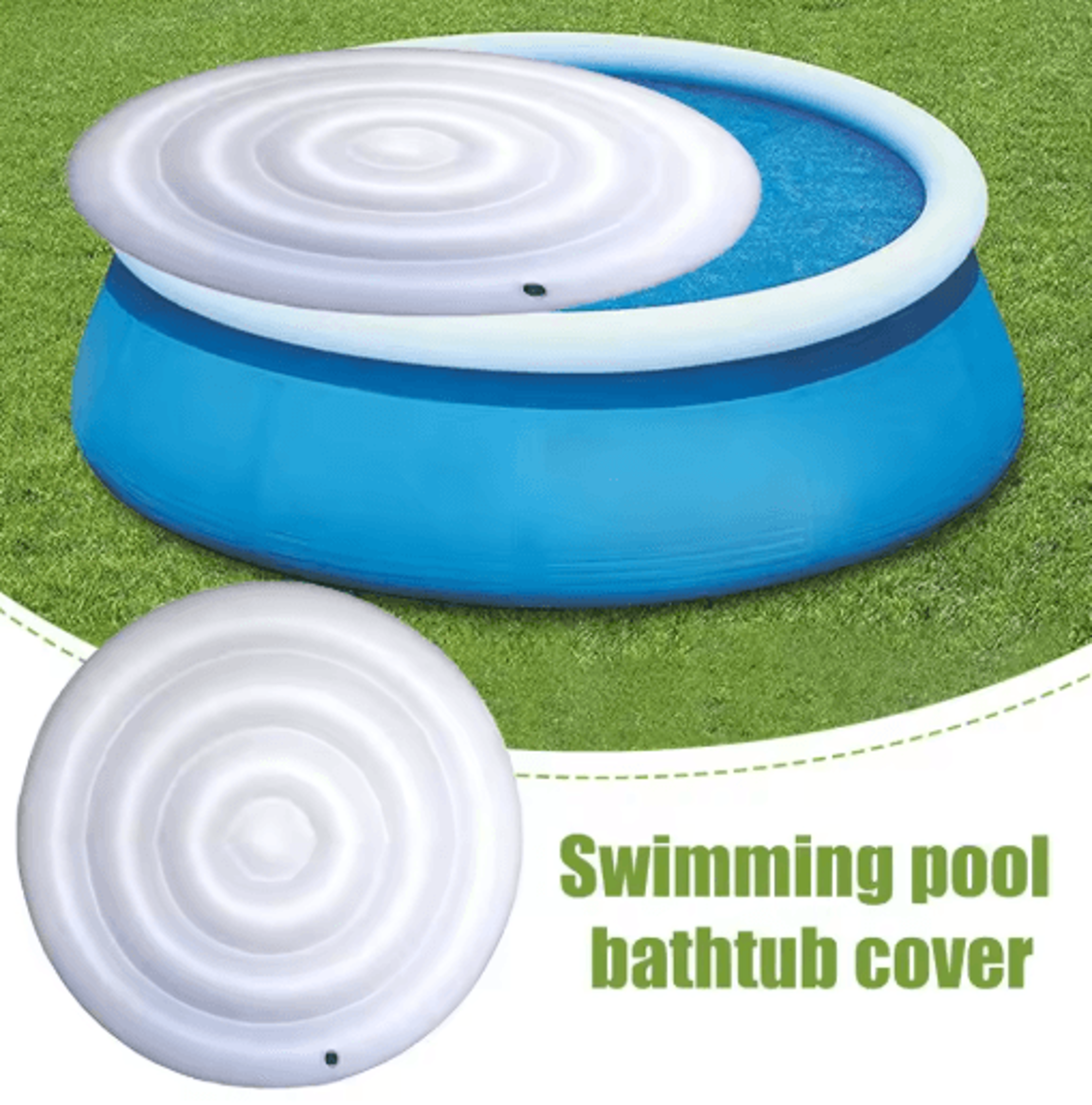 round hot tub cover 145cm 57 inches foldable inflatable spa cover for energy saving and protection