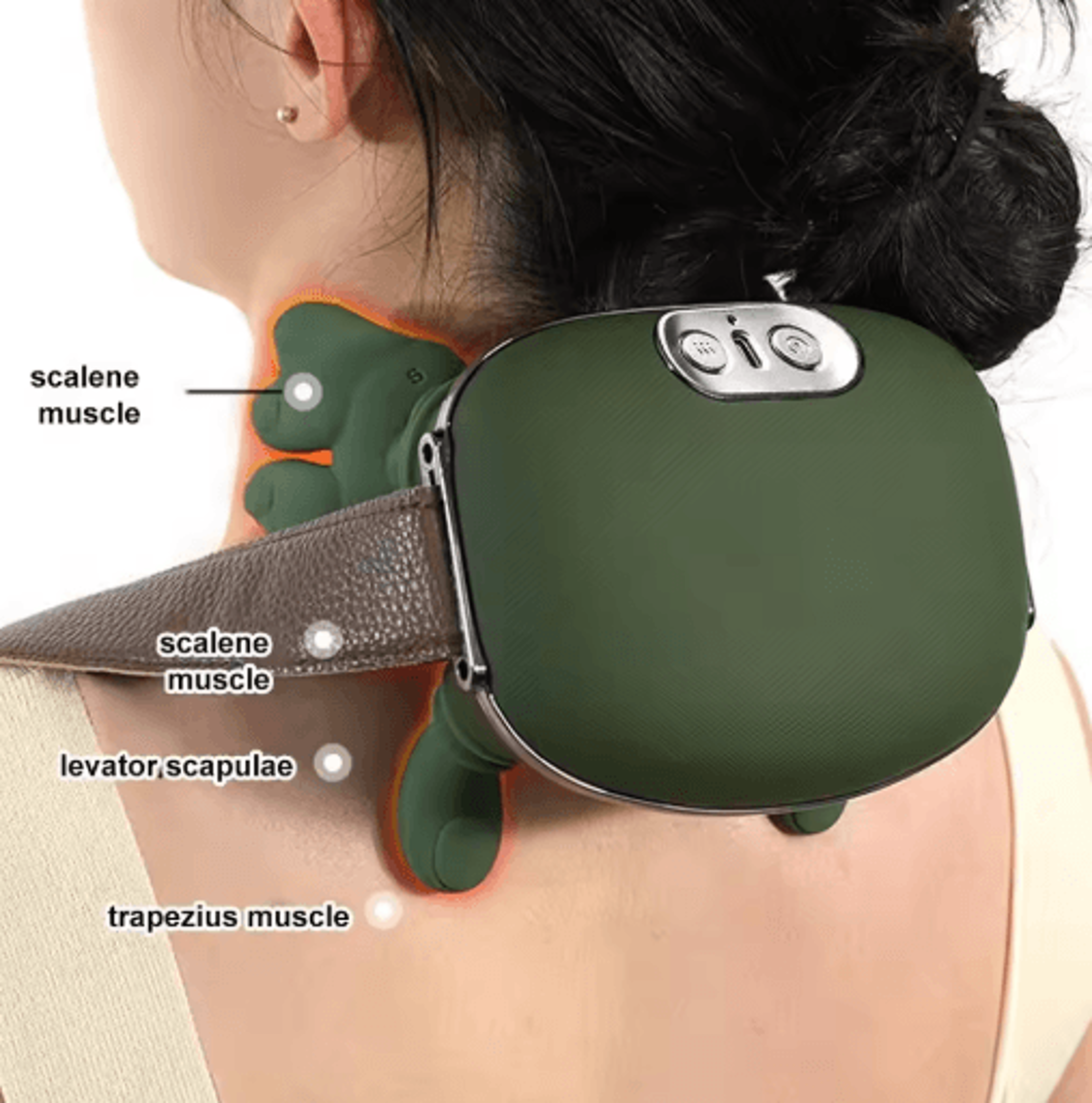 wireless neck and shoulder massager with heat portable deep kneading back massager