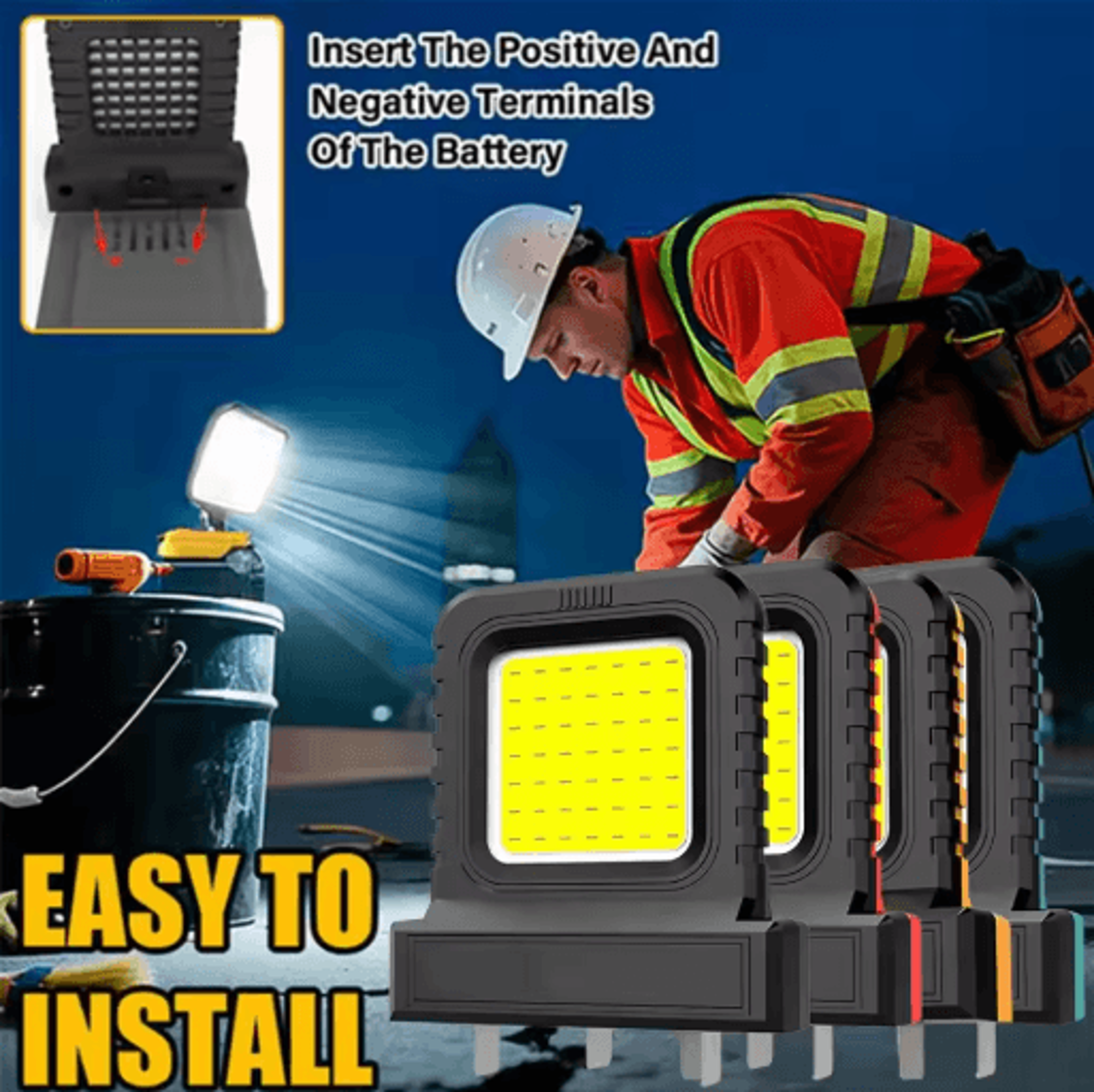 universal high brightness led work light power tool floodlight for makita battery case