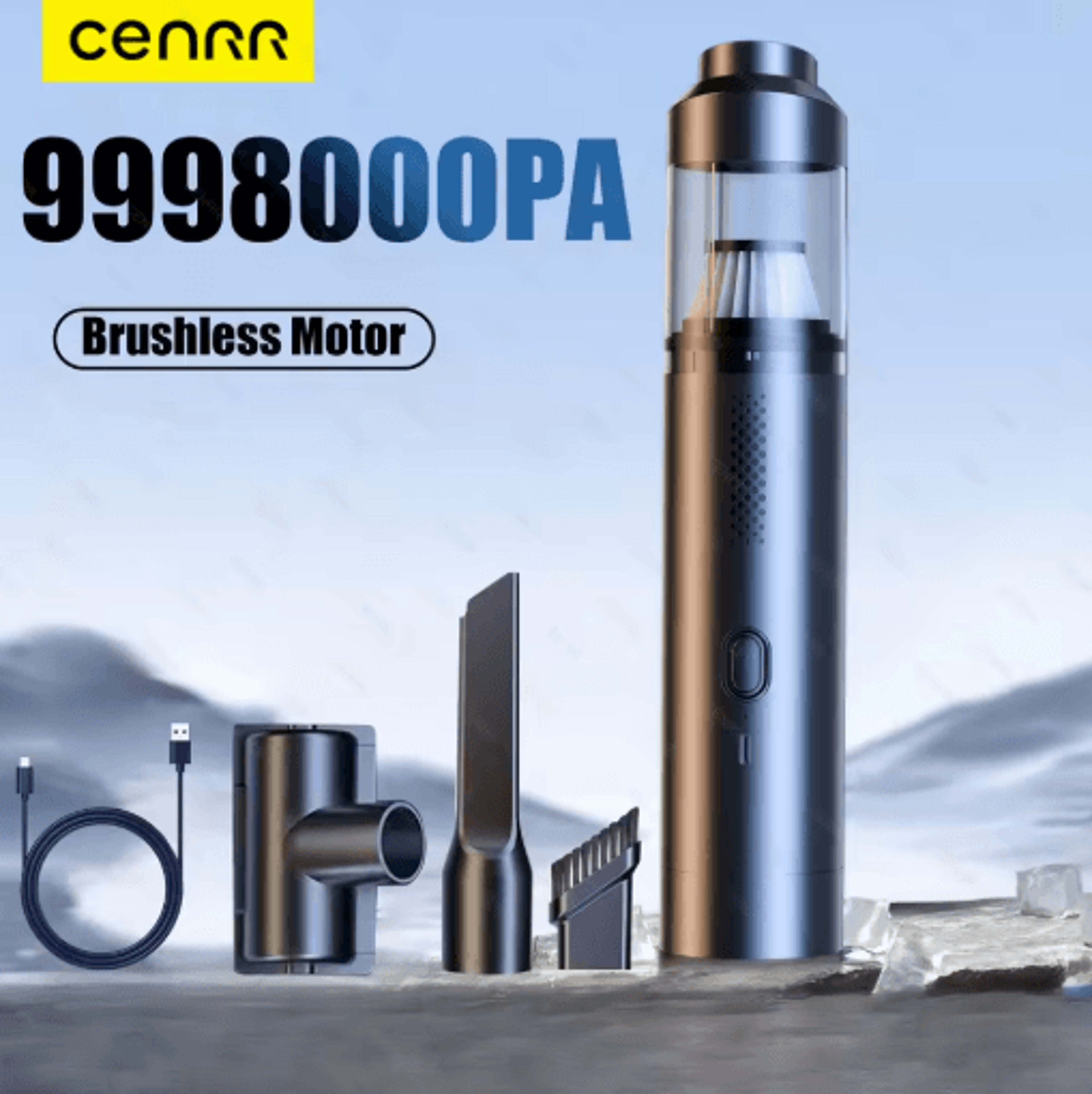 cenrr 9998000pa car vacuum cleaner powerful wireless portable cleaner with air blower