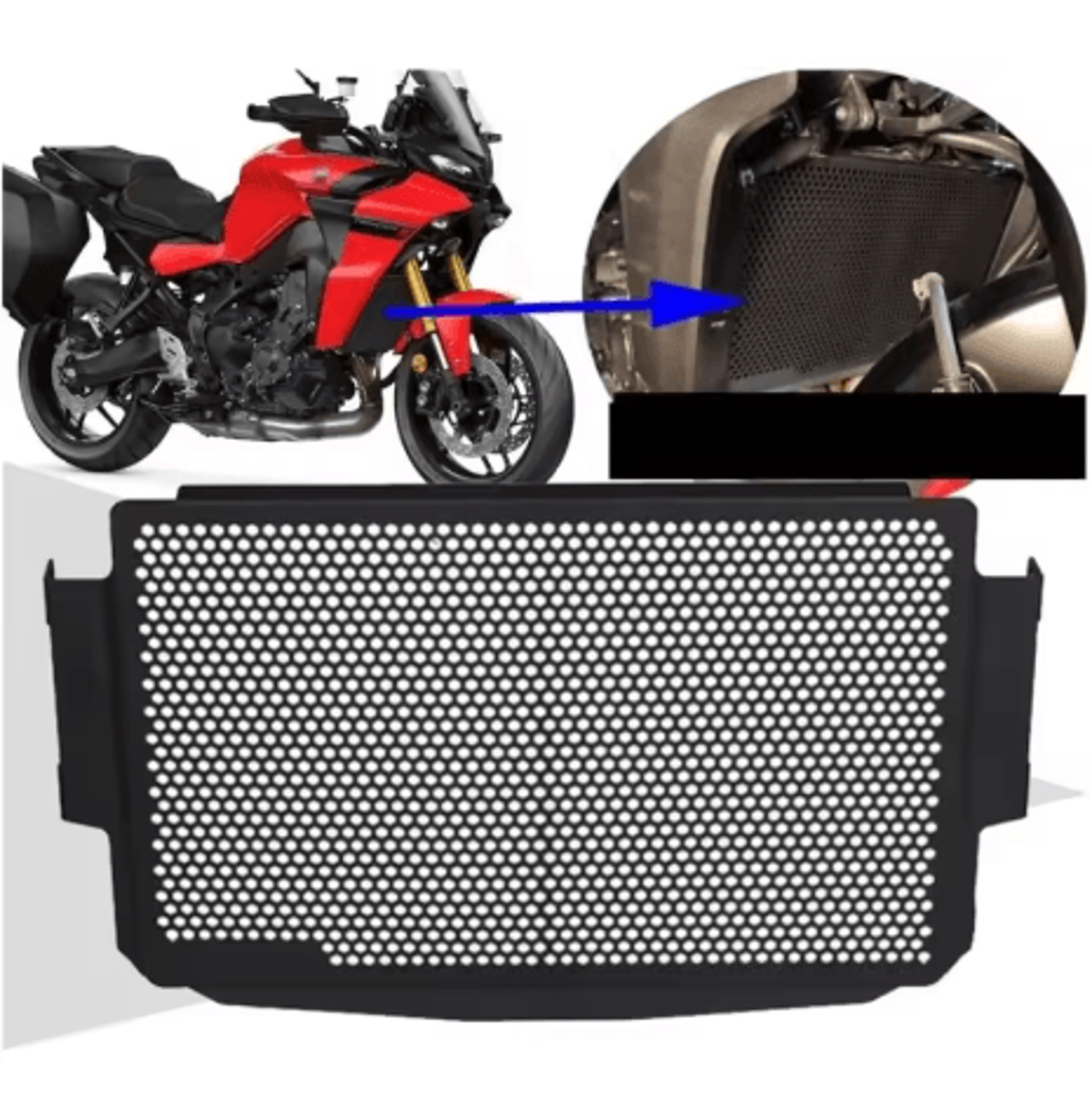 radiator grill guard for yamaha mt09 mt09 sp 2024 2025 cnc aluminum mesh protection cover