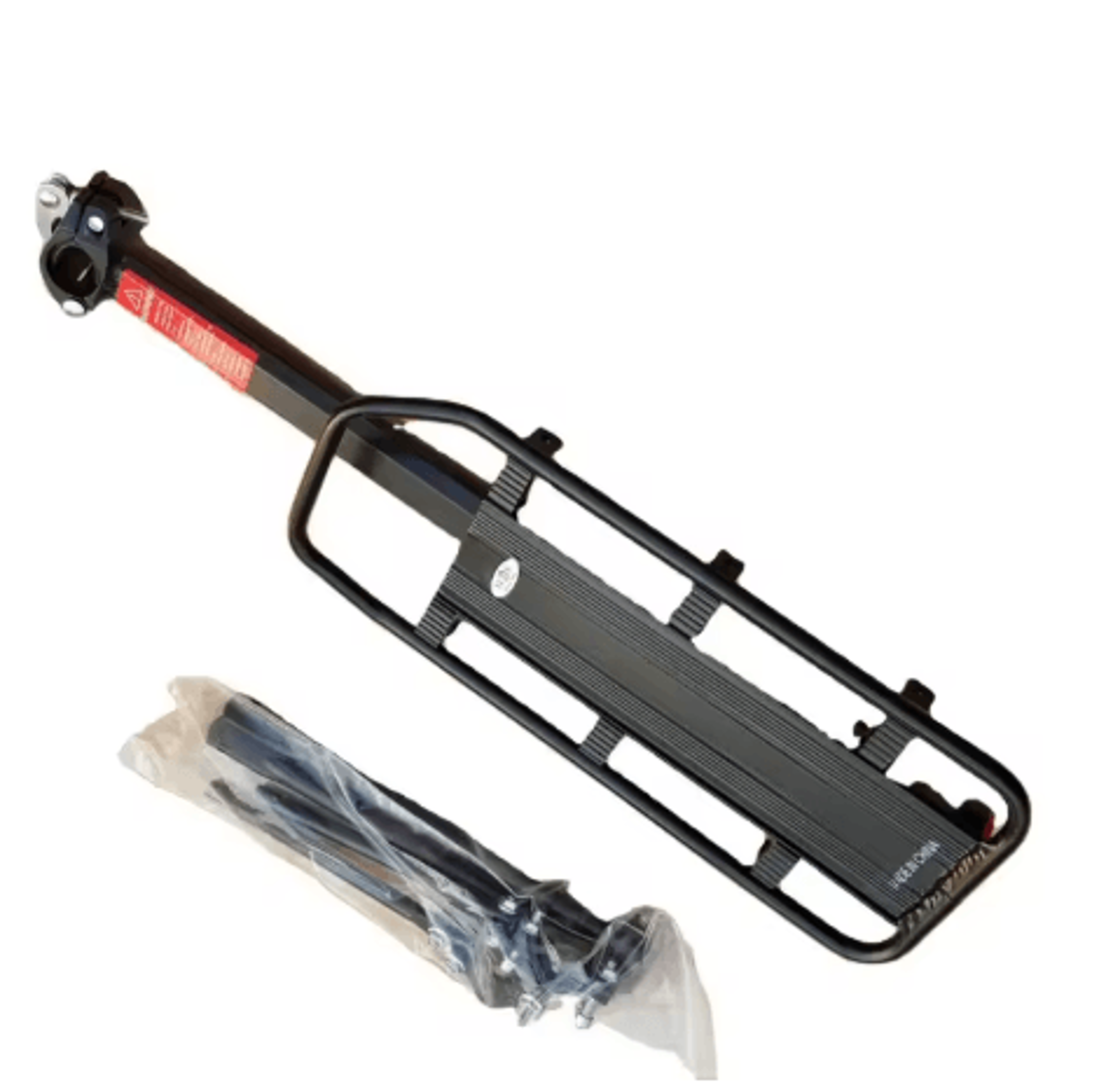 adjustable bike luggage rack quick release rear seat rack with reflective plate