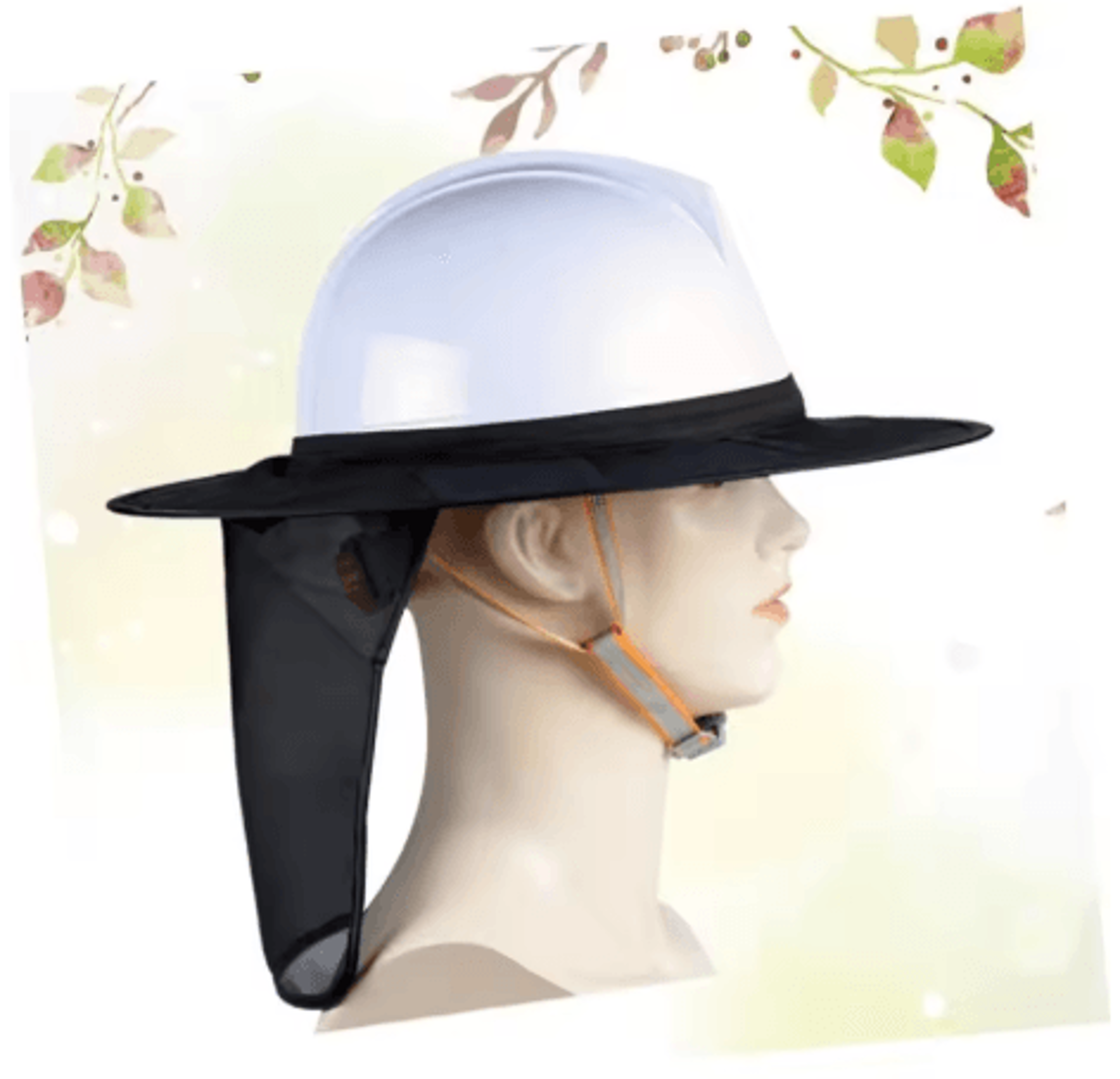 high visibility safety helmet sun visor reflective outdoor head and neck protector