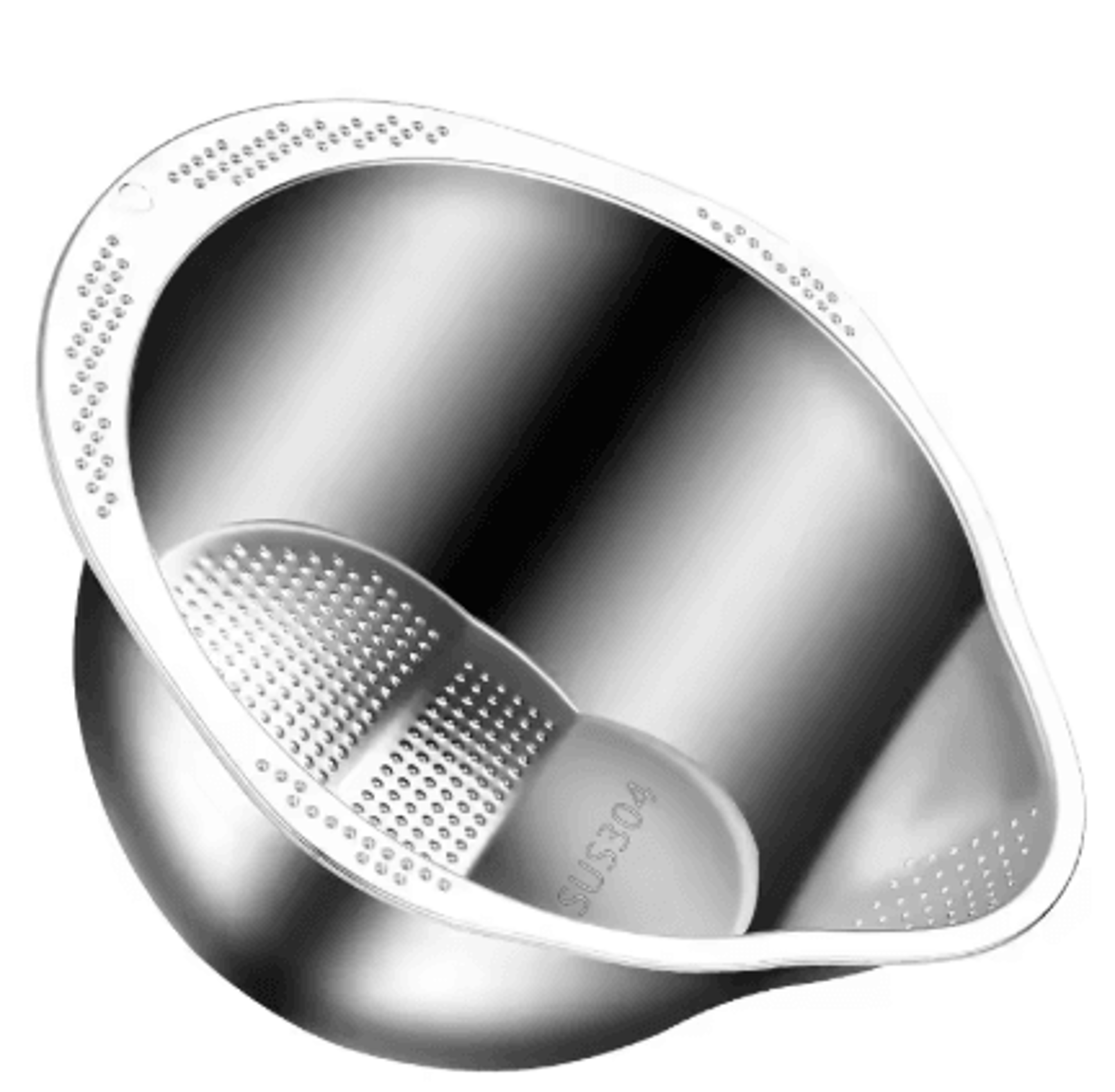 heavy duty 304 stainless steel rice colander extra large grain washer and fruit strainer bowl