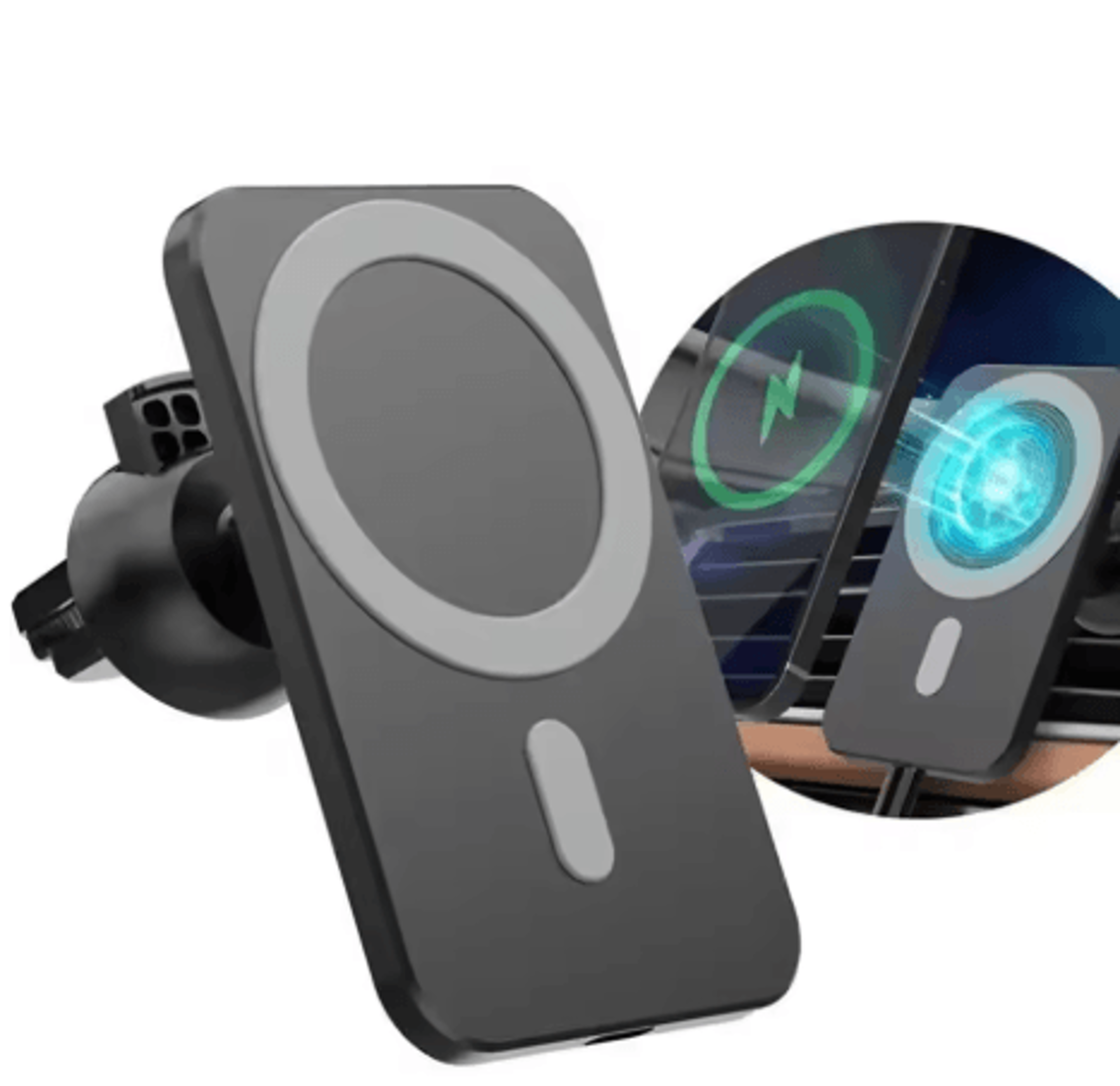 15w magnetic wireless car charger for iphone magsafe compatible fast charging car mount