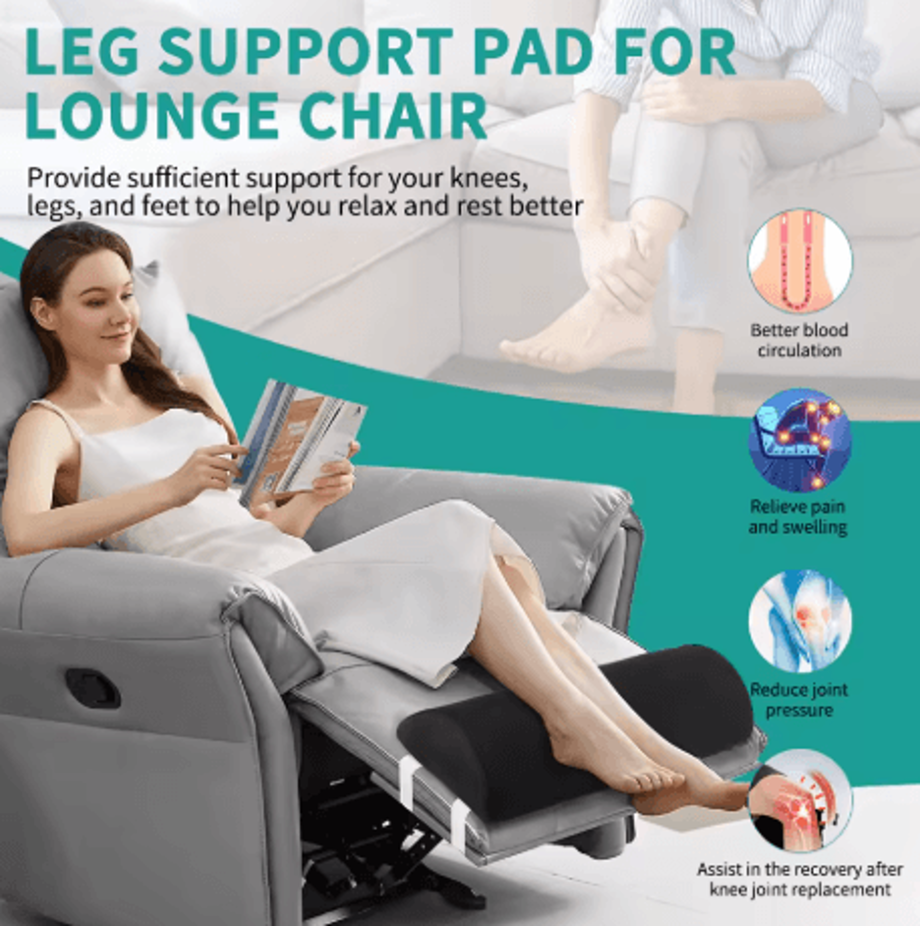 ergonomic foot support pillow multi use comfort cushion for sleep rest and relaxation