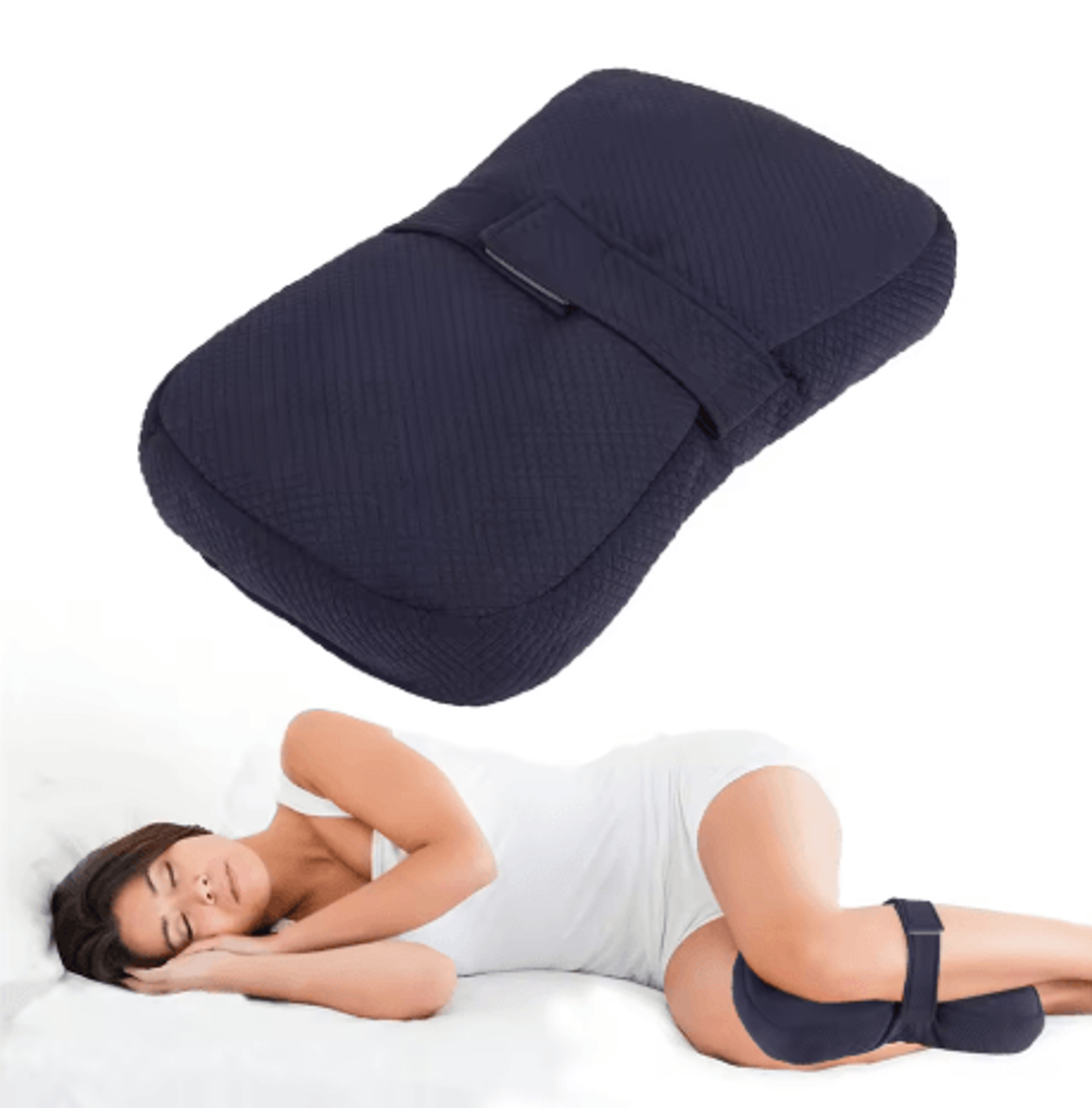 ergonomic knee pillow for side sleepers joint and sciatic relief support cushion