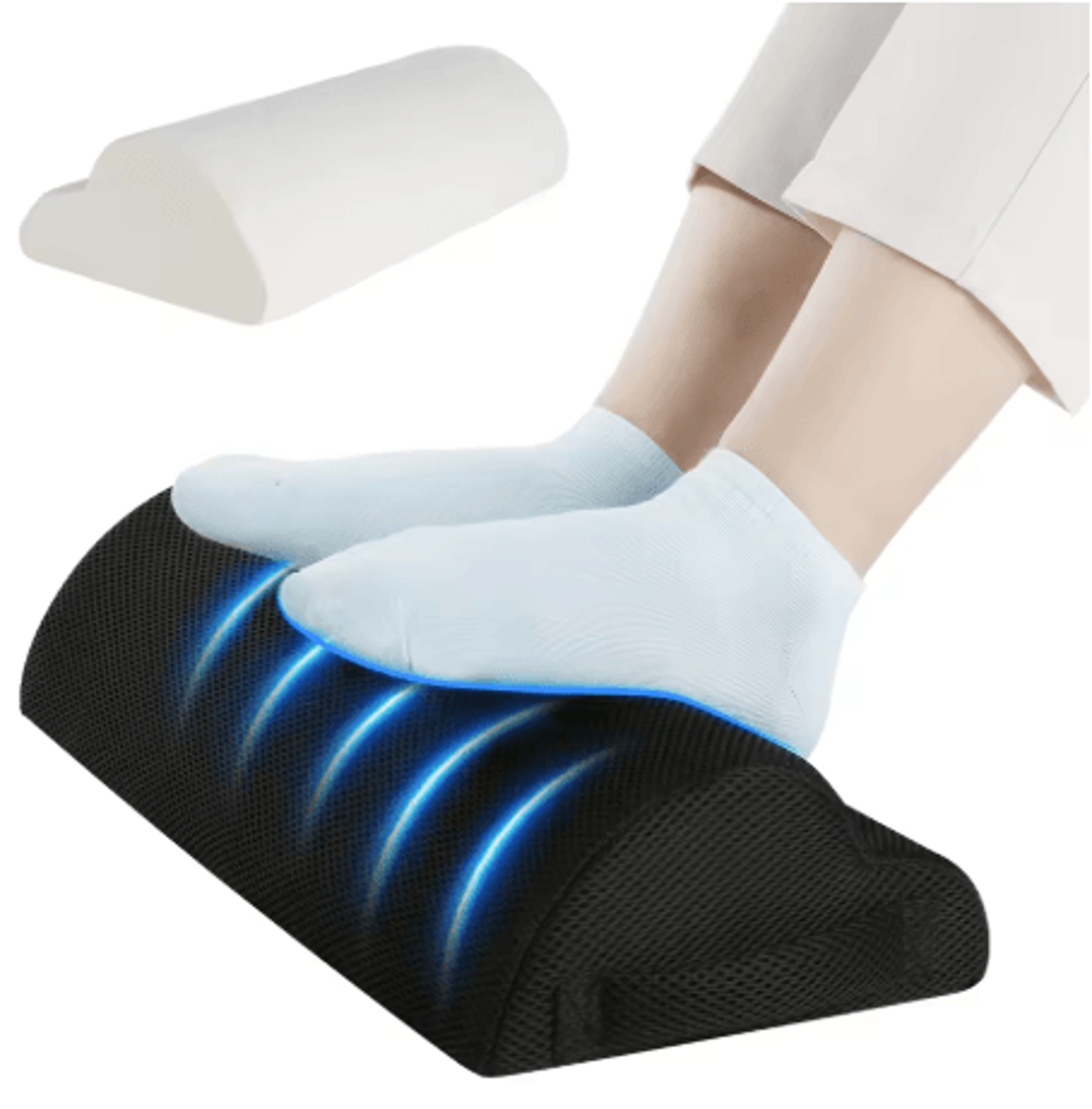 memory foam office foot stool under desk footrest and leg elevation pillow for gaming and home office