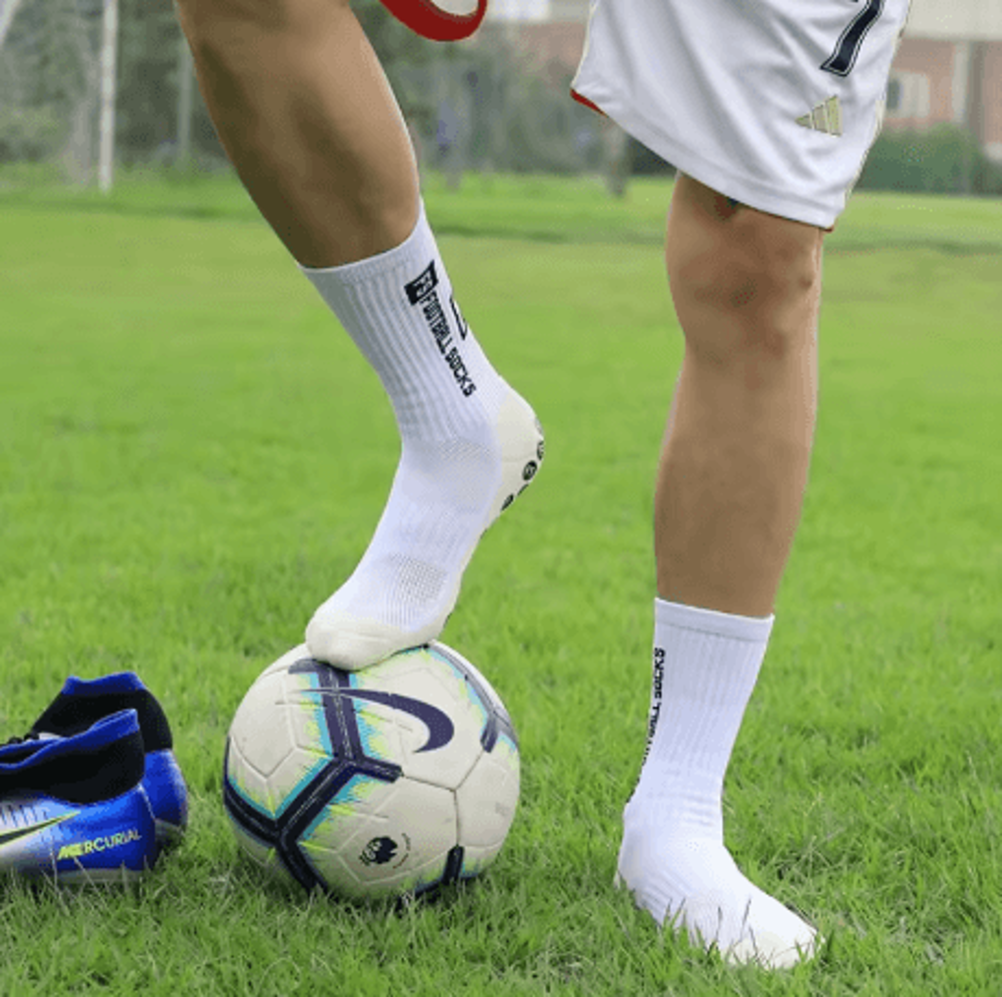 mens grip soccer socks 4 pairs non slip athletic socks with cushioned pads for football basketball