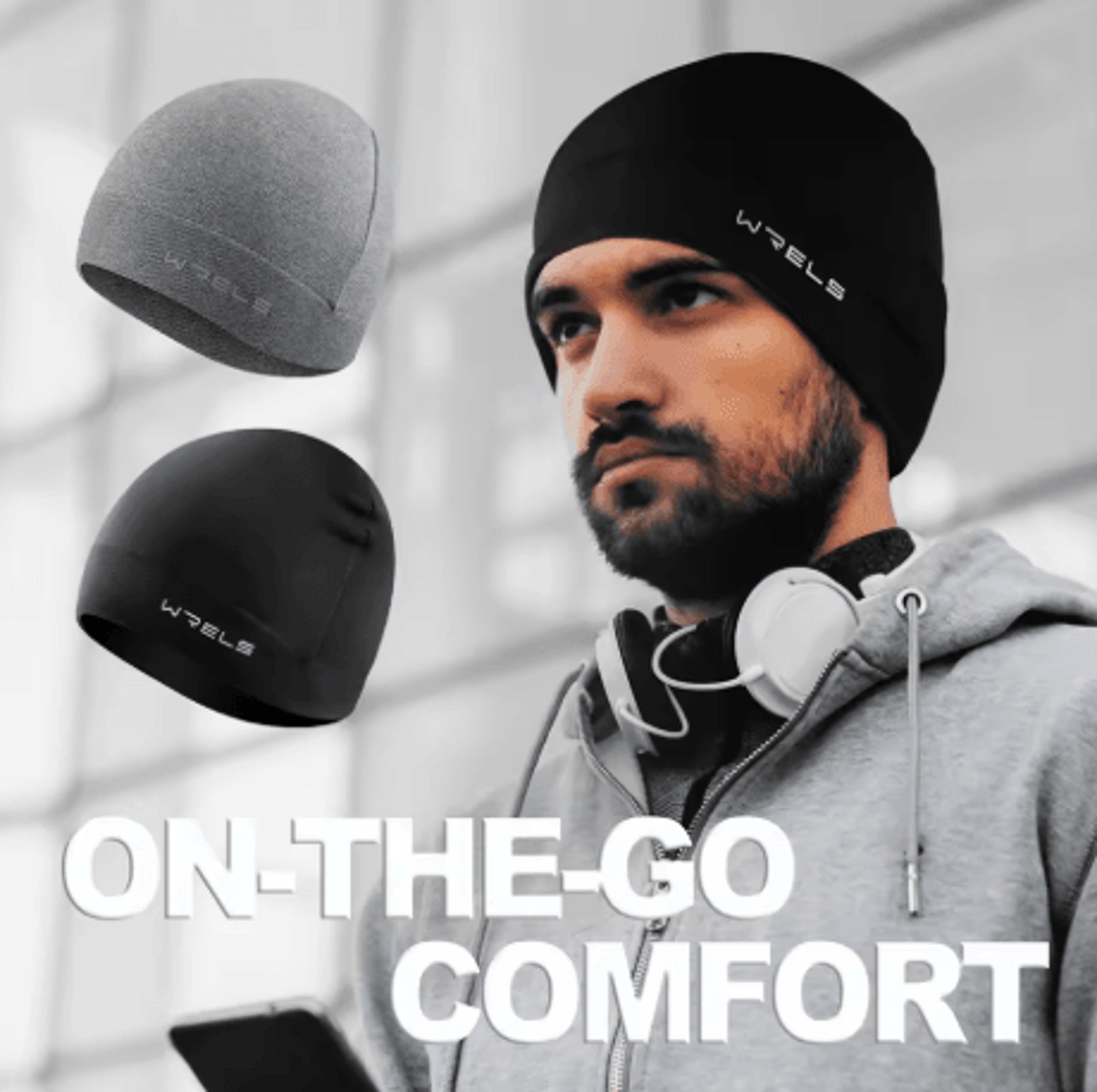 winter warm running sports hat windproof soft elastic fitness cap for men and women