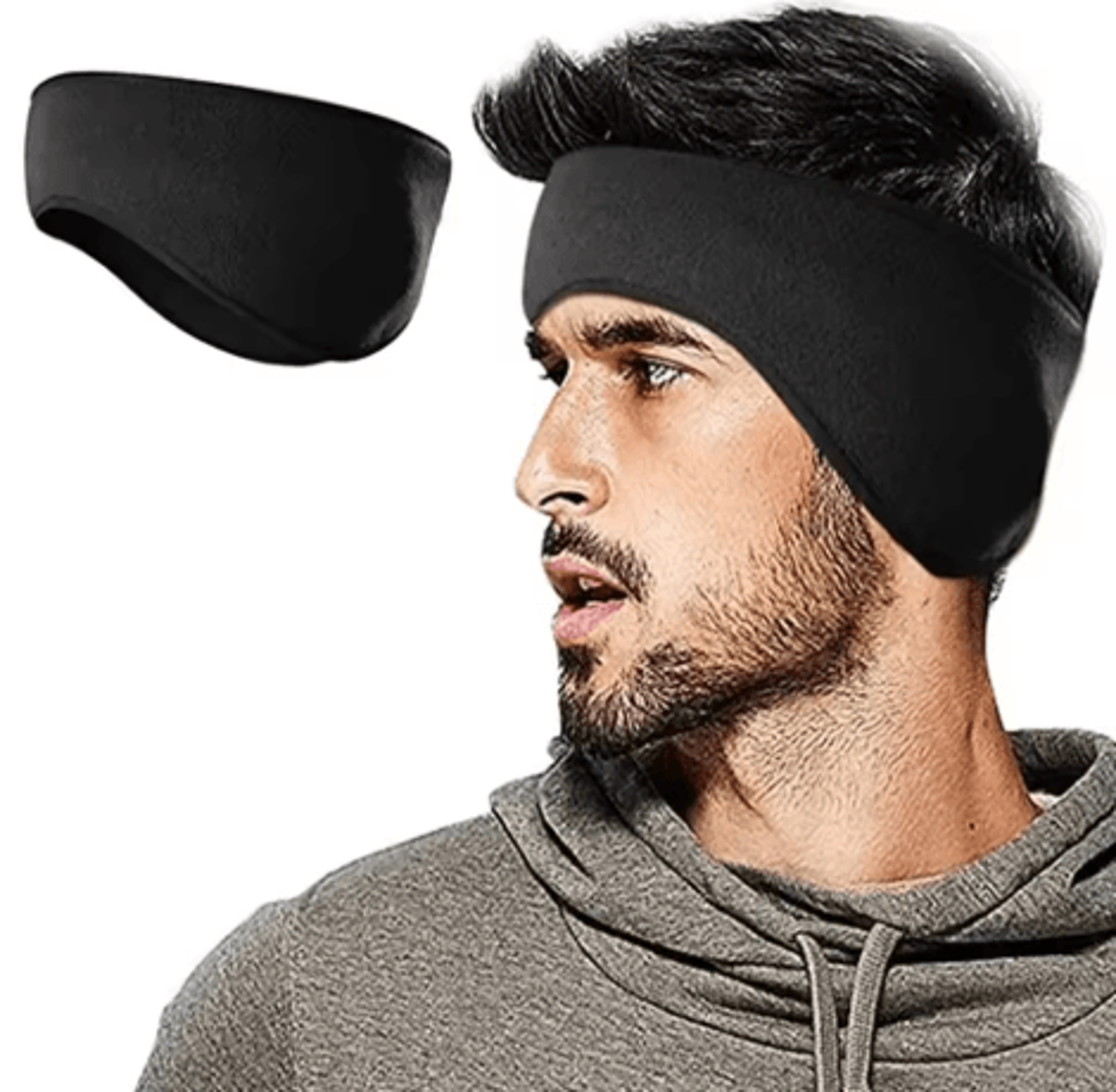 winter fleece headband ear warmer windproof breathable sports sweatband for cycling and running