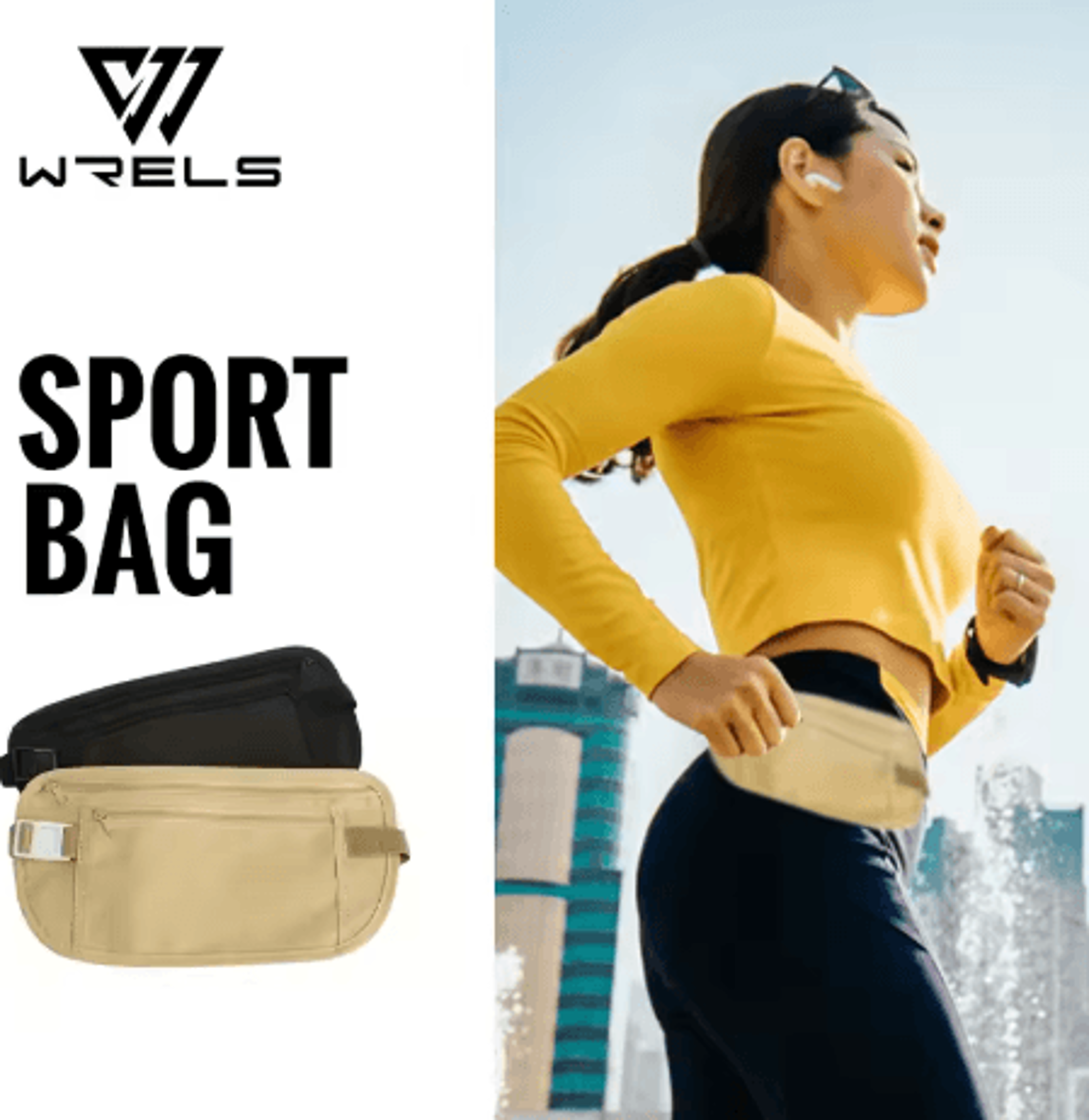 invisible running waist bag hidden travel money belt and security wallet