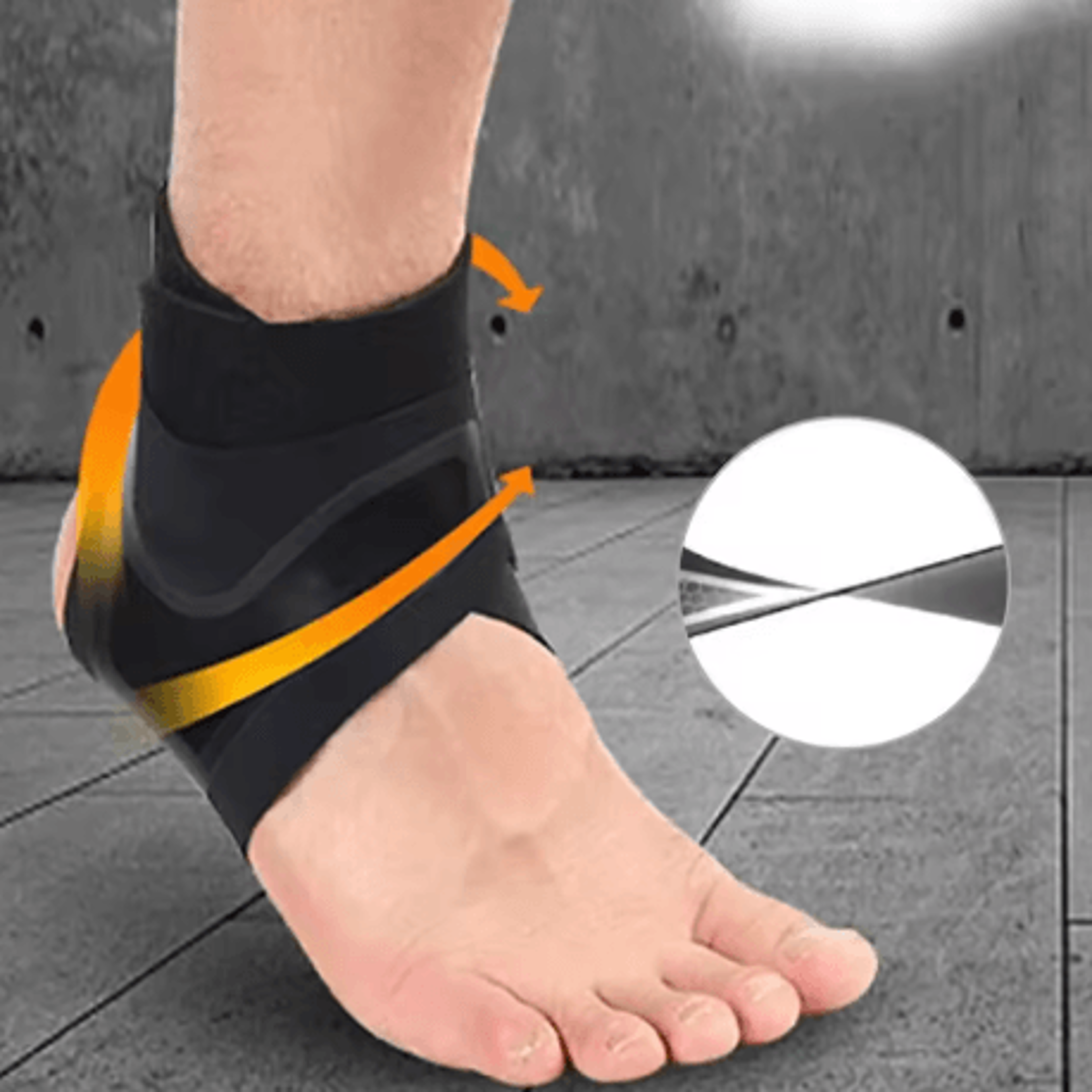 ankle brace compression sleeve breathable support wrap for running football and cycling text