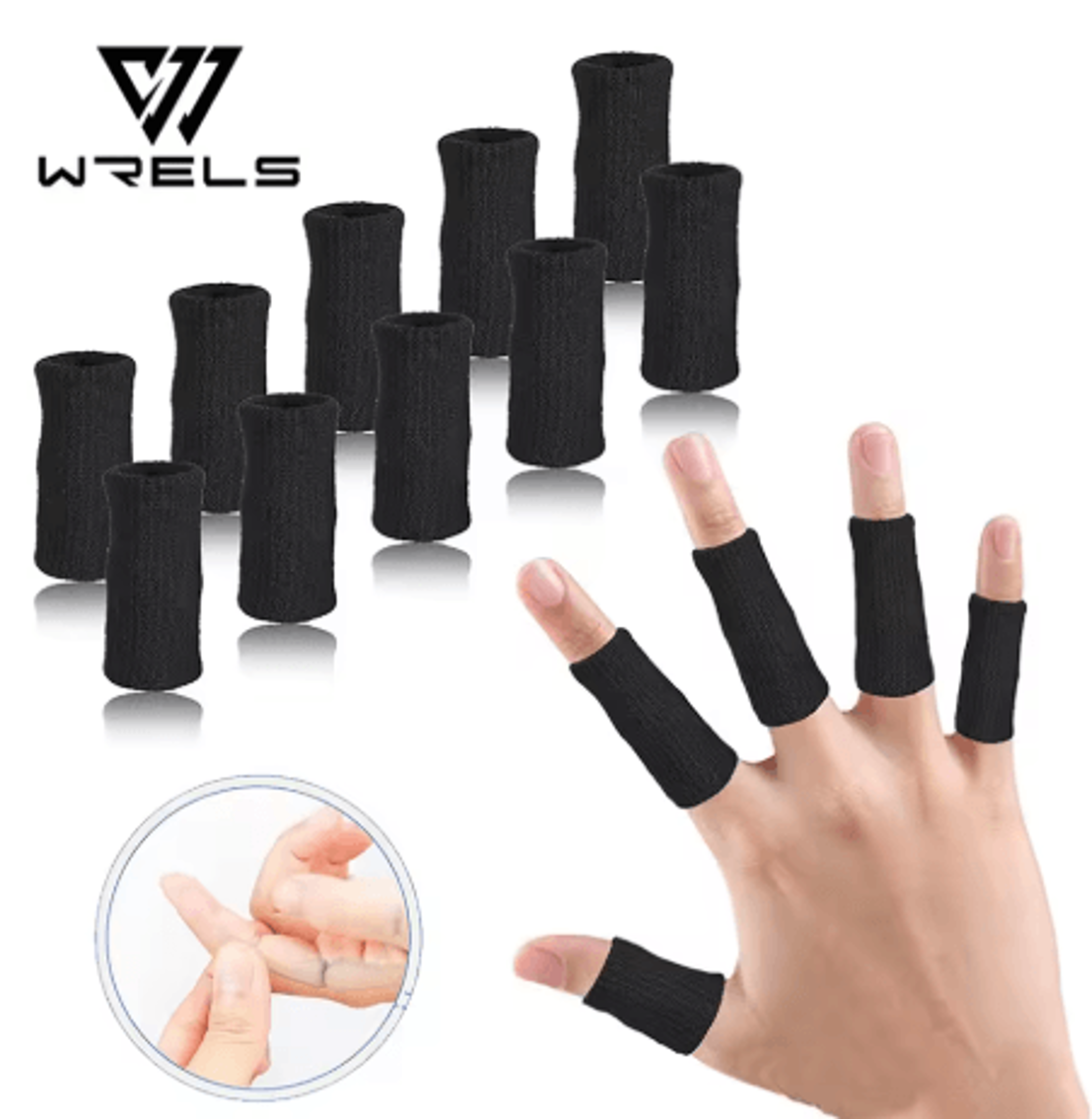 10 pack finger brace splints breathable elastic thumb and finger support stabilizers for golf