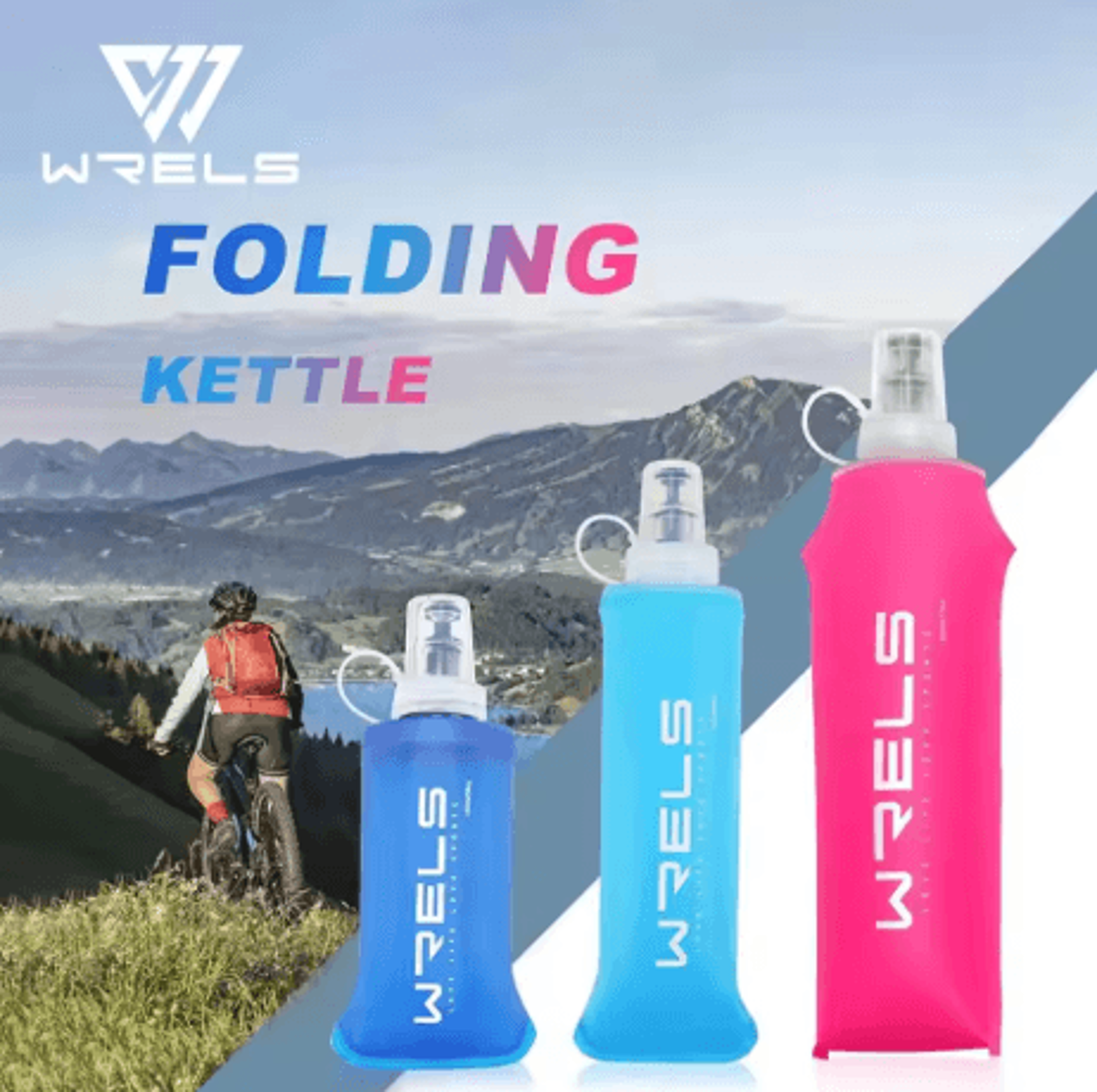 collapsible silicone sports water bottle bpa free bite valve bottle for running camping and travel 150ml 250ml 500