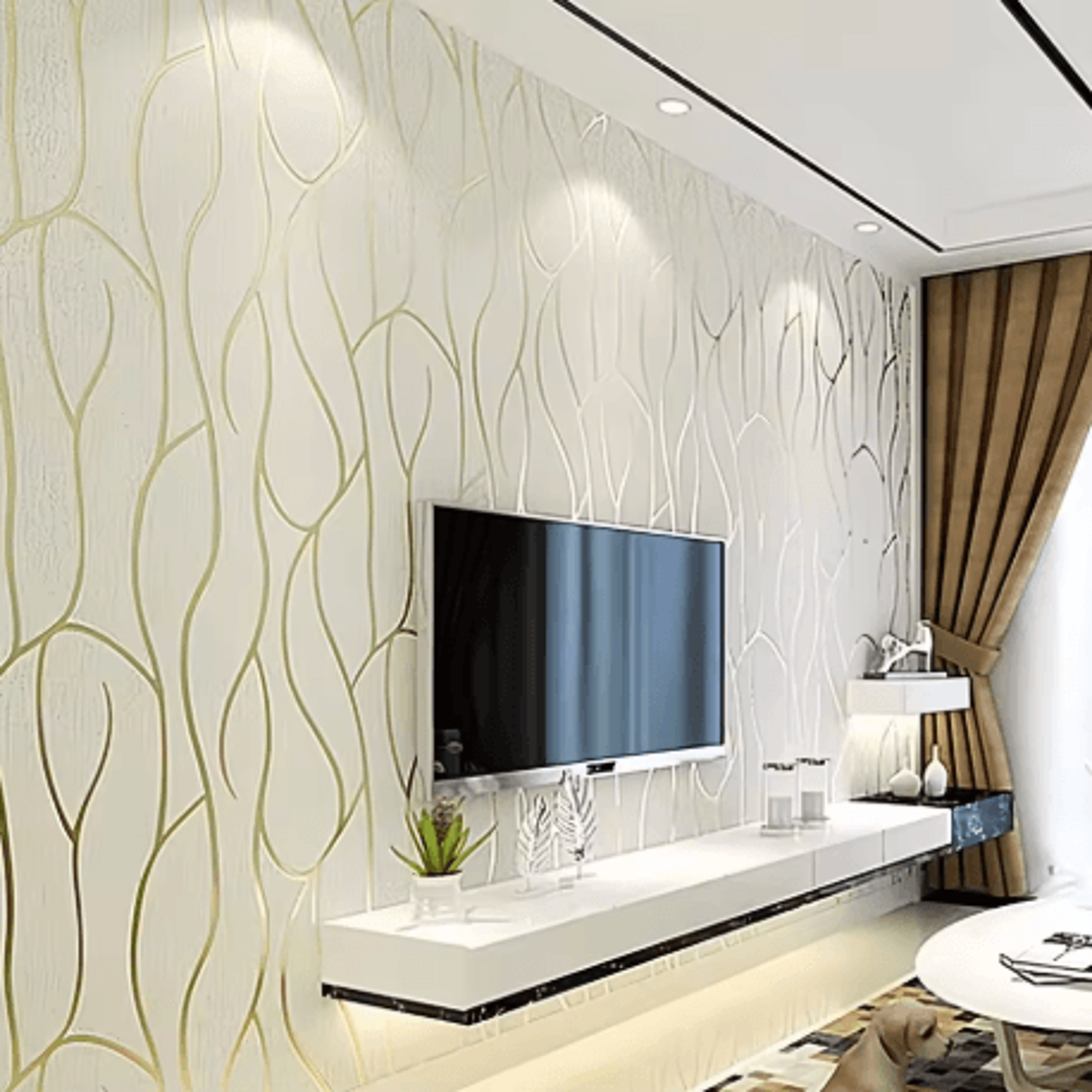 3d decorative wall paper roll textured wall sticker for living room and home decor