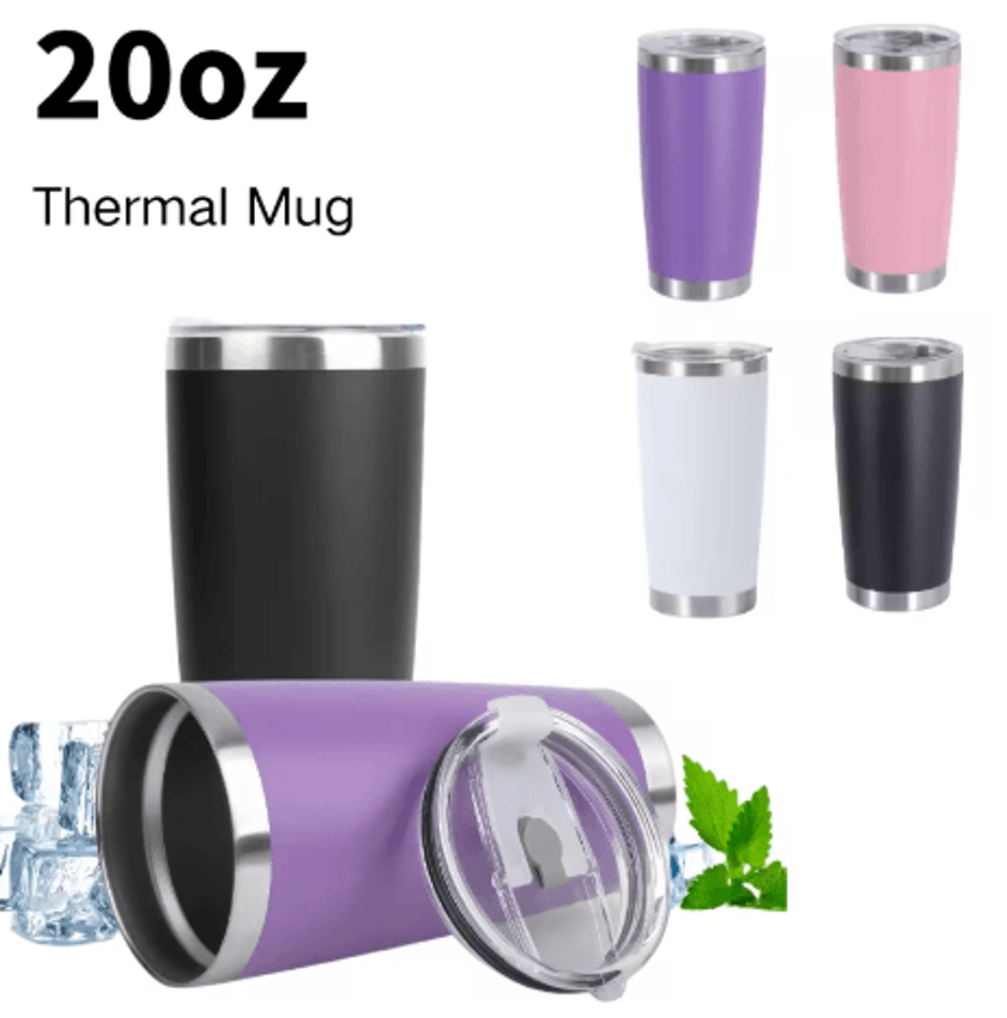 20oz to 590ml stainless steel thermo coffee mug leakproof double wall travel cup for hot and cold drinks