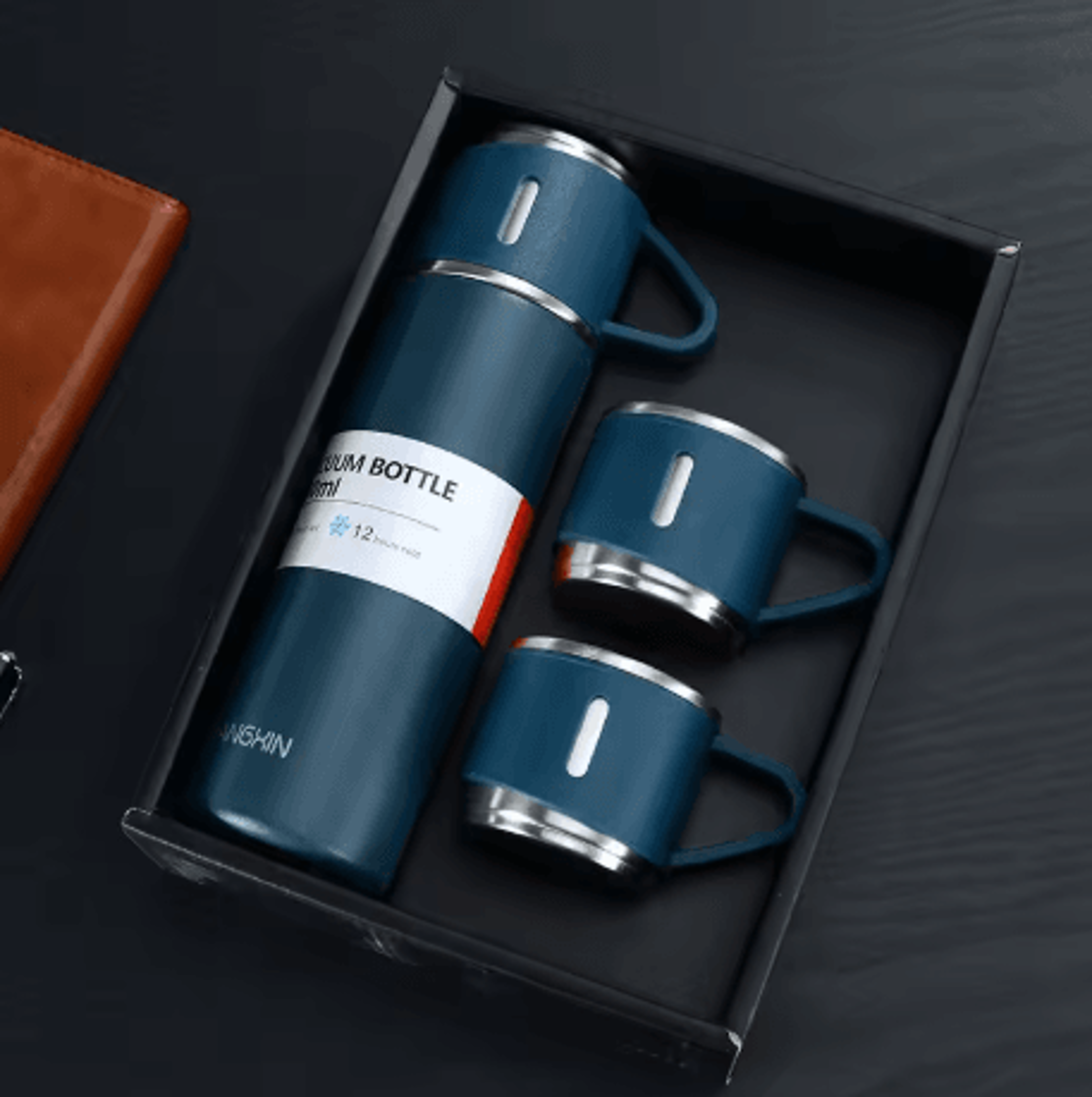 304 stainless steel vacuum insulated water bottle 500ml business style travel thermal coffee mug