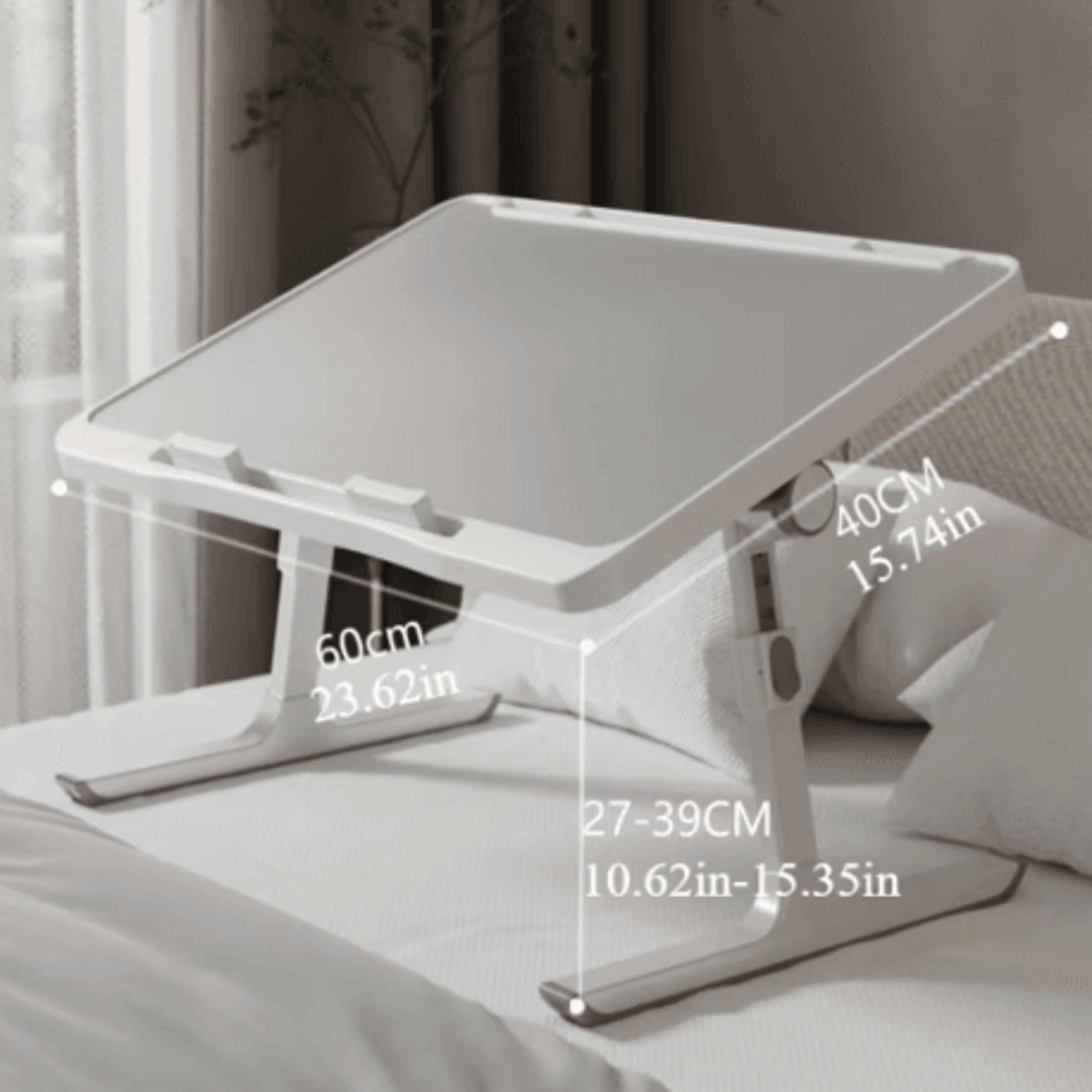foldable adjustable laptop bed tray table height and angle adjustable desk for bed sofa and floor