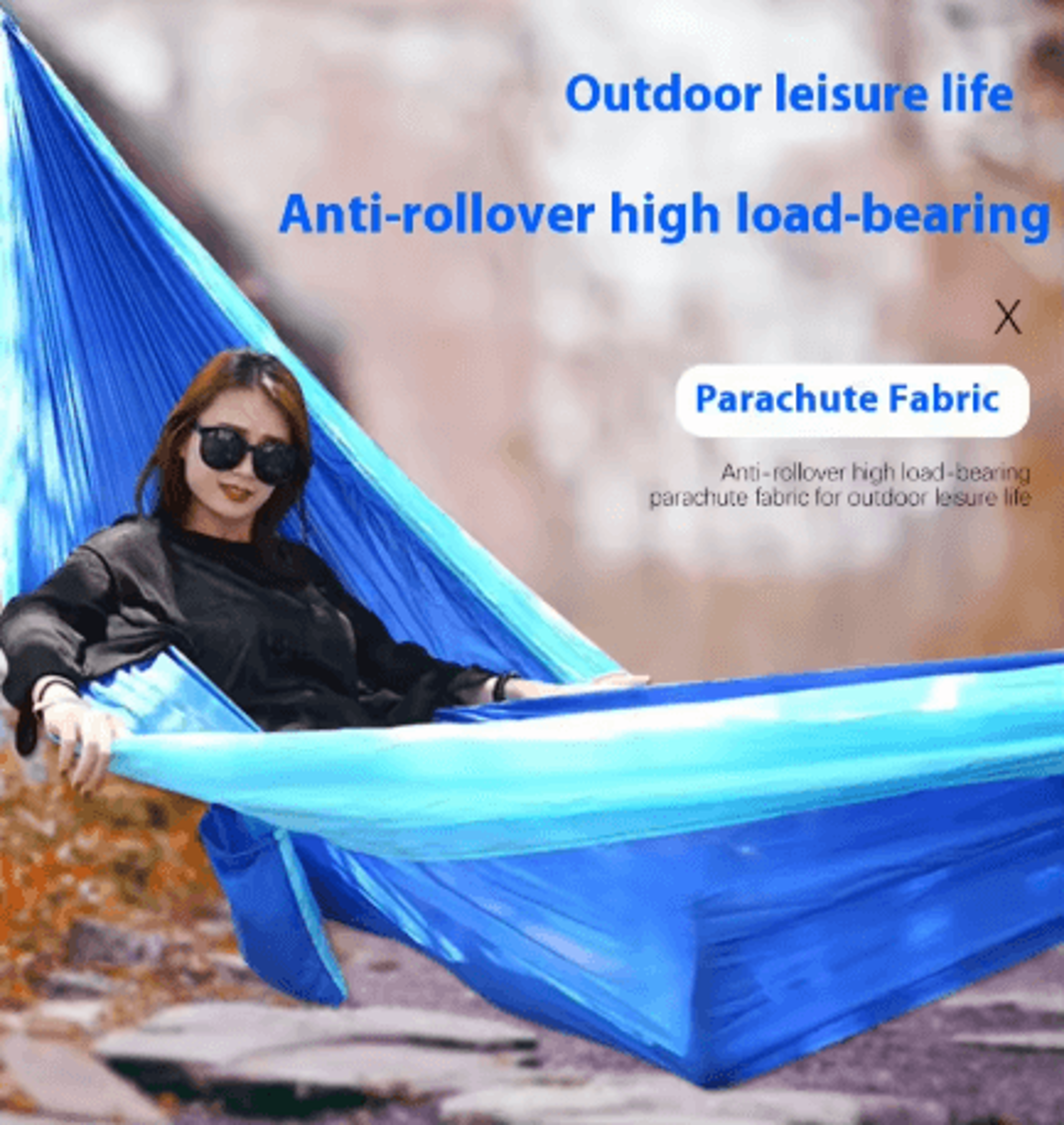 ultra light camping hammock 300kg heavy duty parachute nylon travel hammock for outdoor and indoor use
