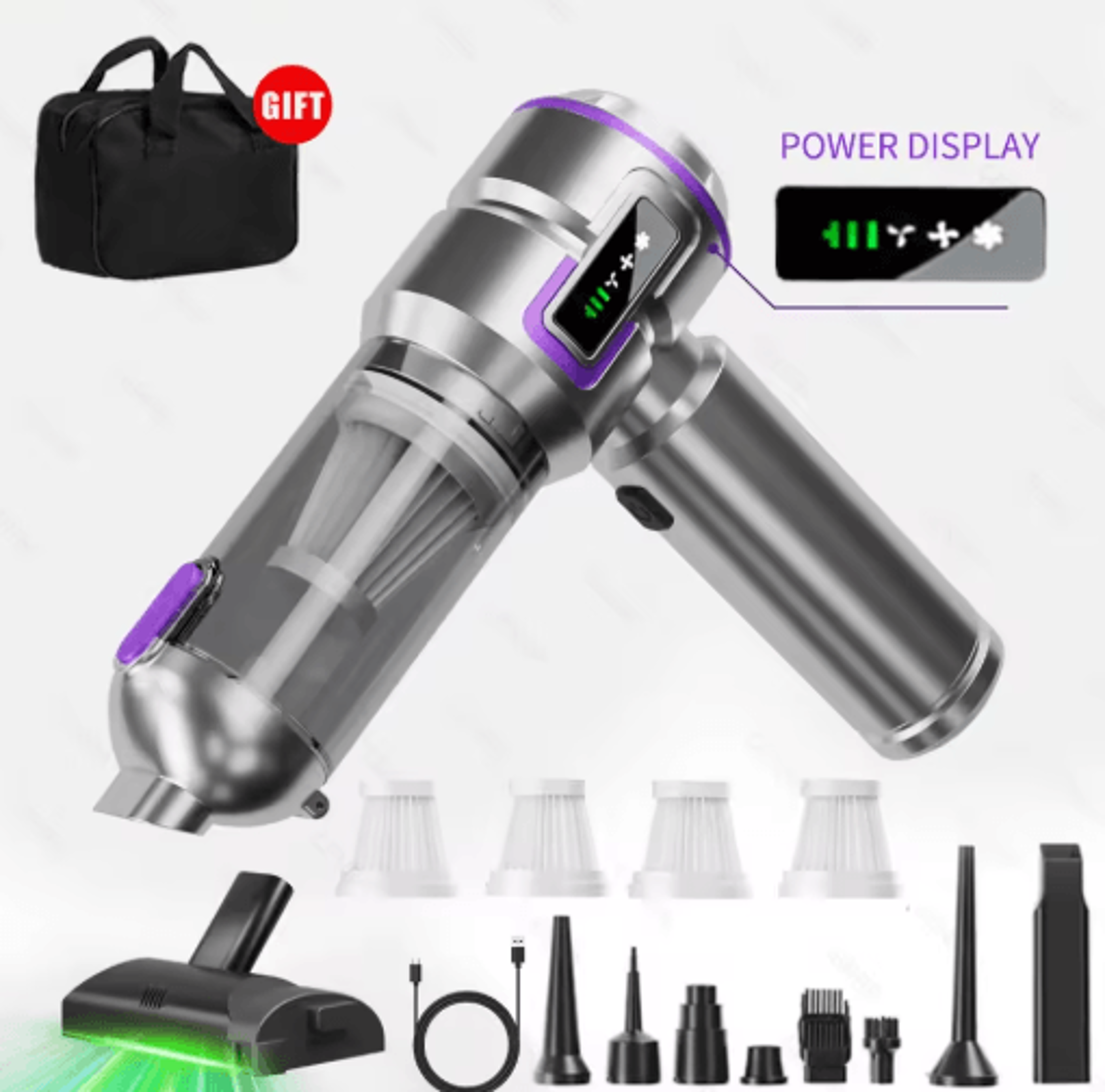 cenrr high power cordless car vacuum cleaner strong suction wireless cleaning machine