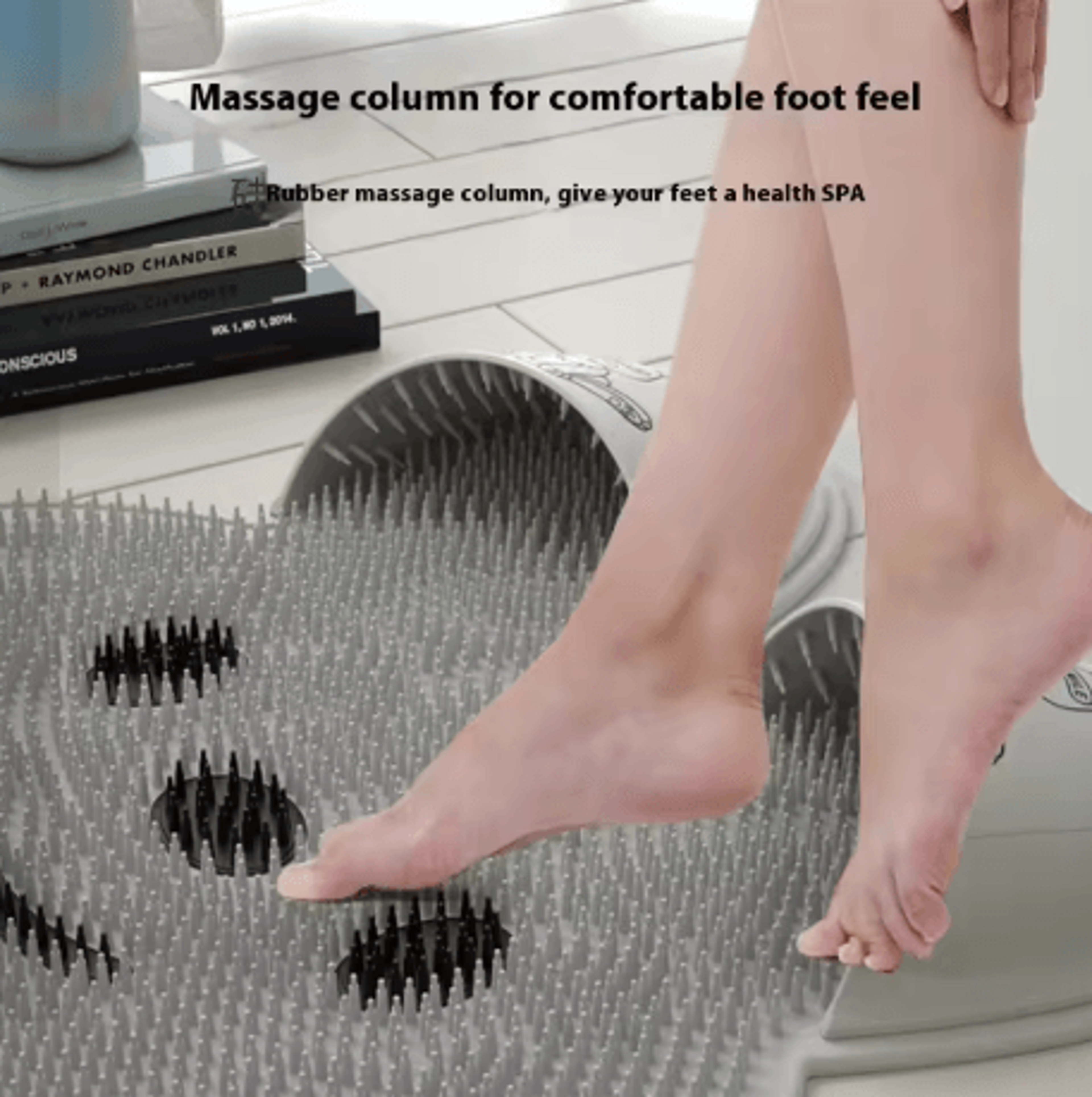 silicone rabbit foot washing massage mat non slip shower foot scrubber for dead skin removal