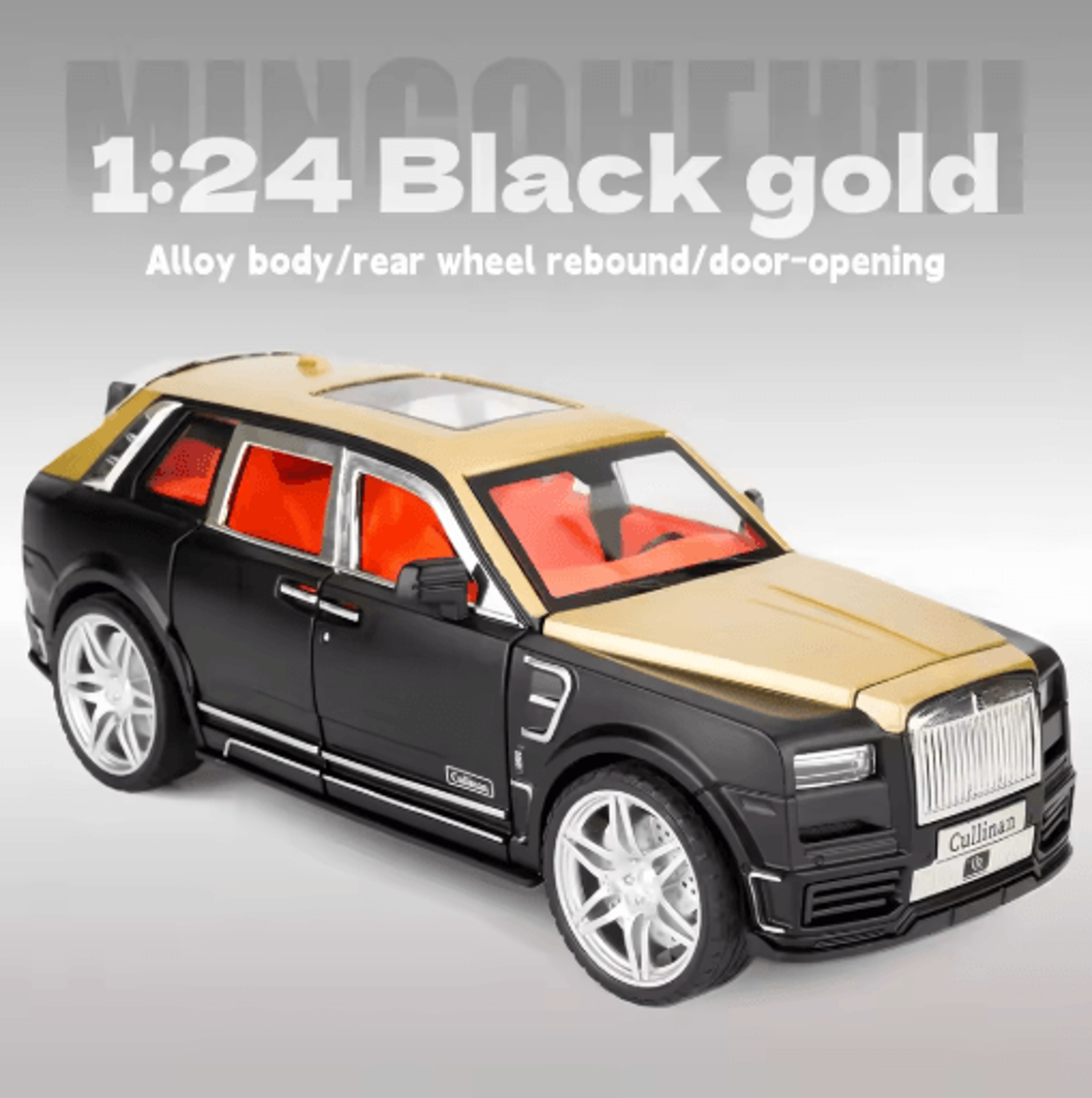 1 24 alloy diecast car model simulation vehicle with opening doors and pull back action