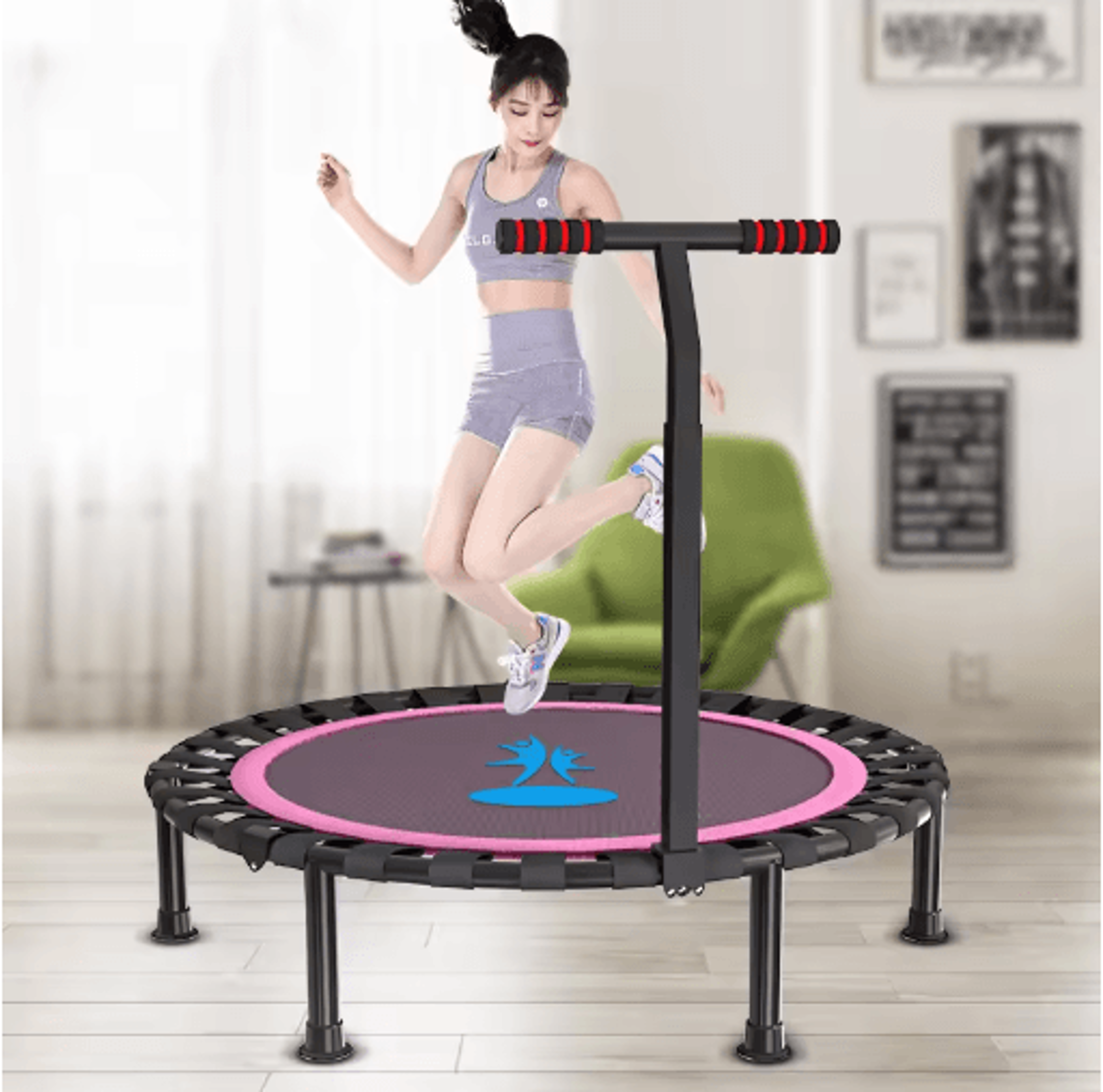 home fitness trampoline indoor jumping bed for kids and adults
