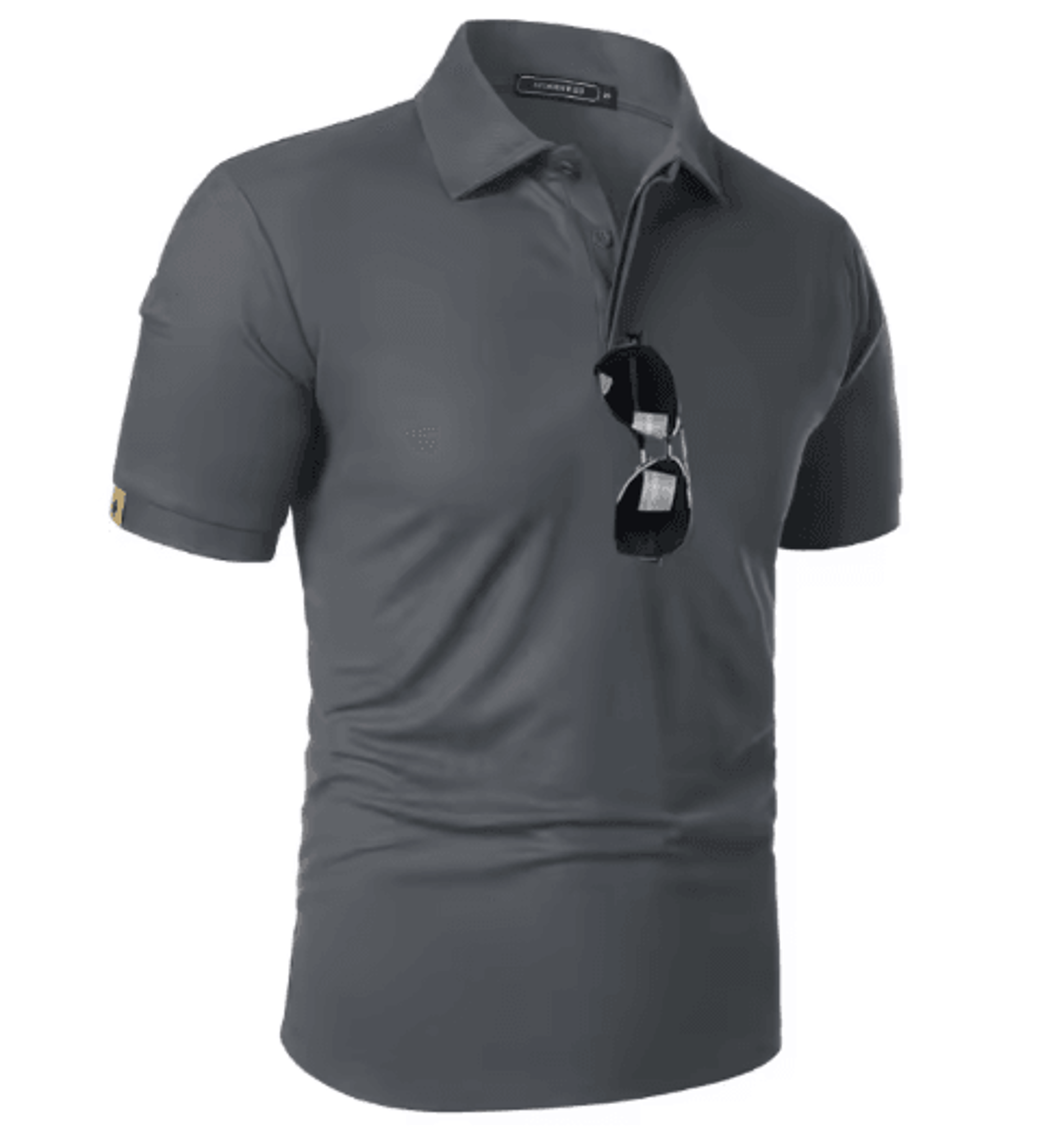mens short sleeve polo sports t shirt breathable moisture wicking and oversized fit
