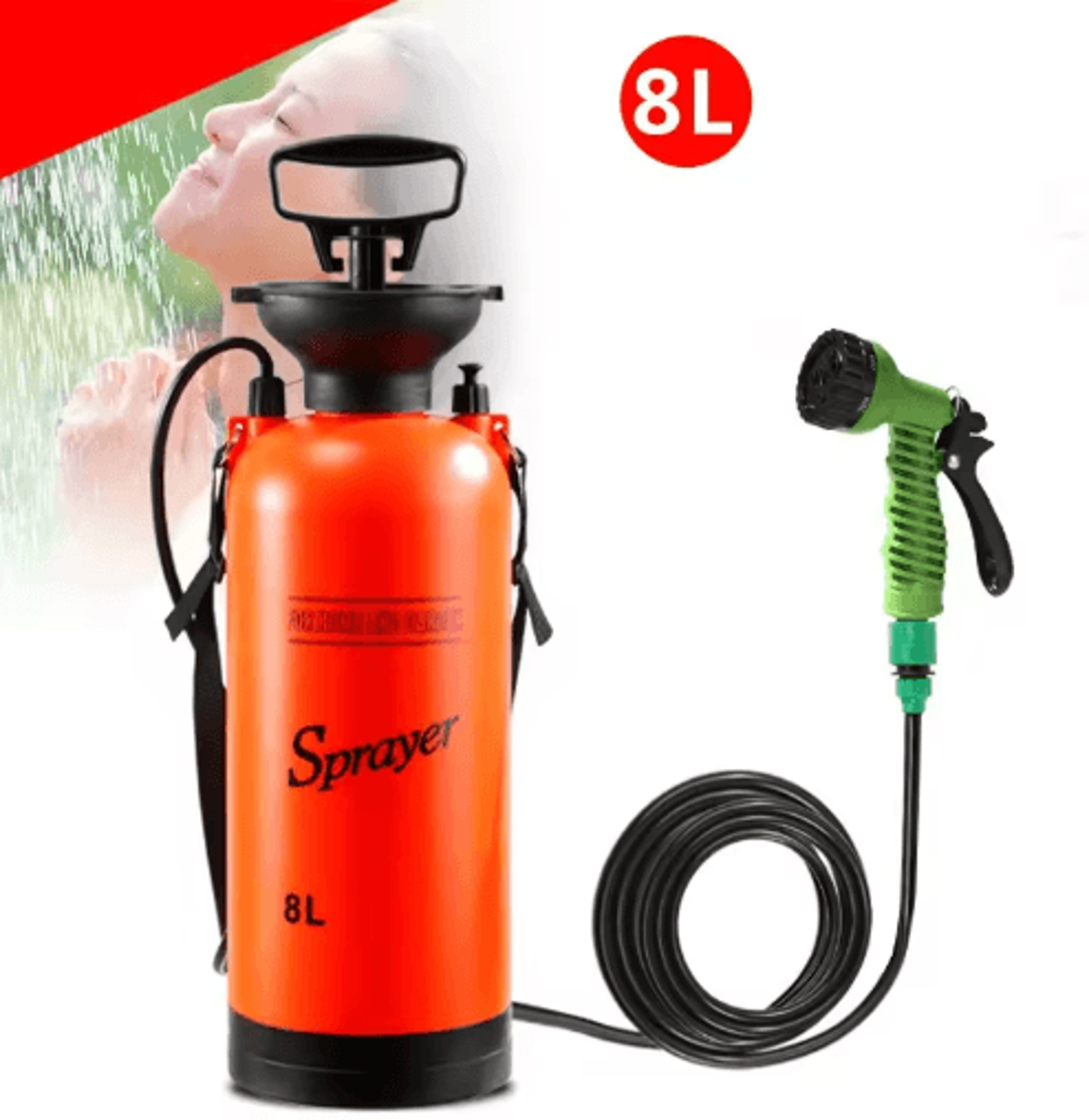 5l to 8l portable multi functional car washing and camping shower sprayer
