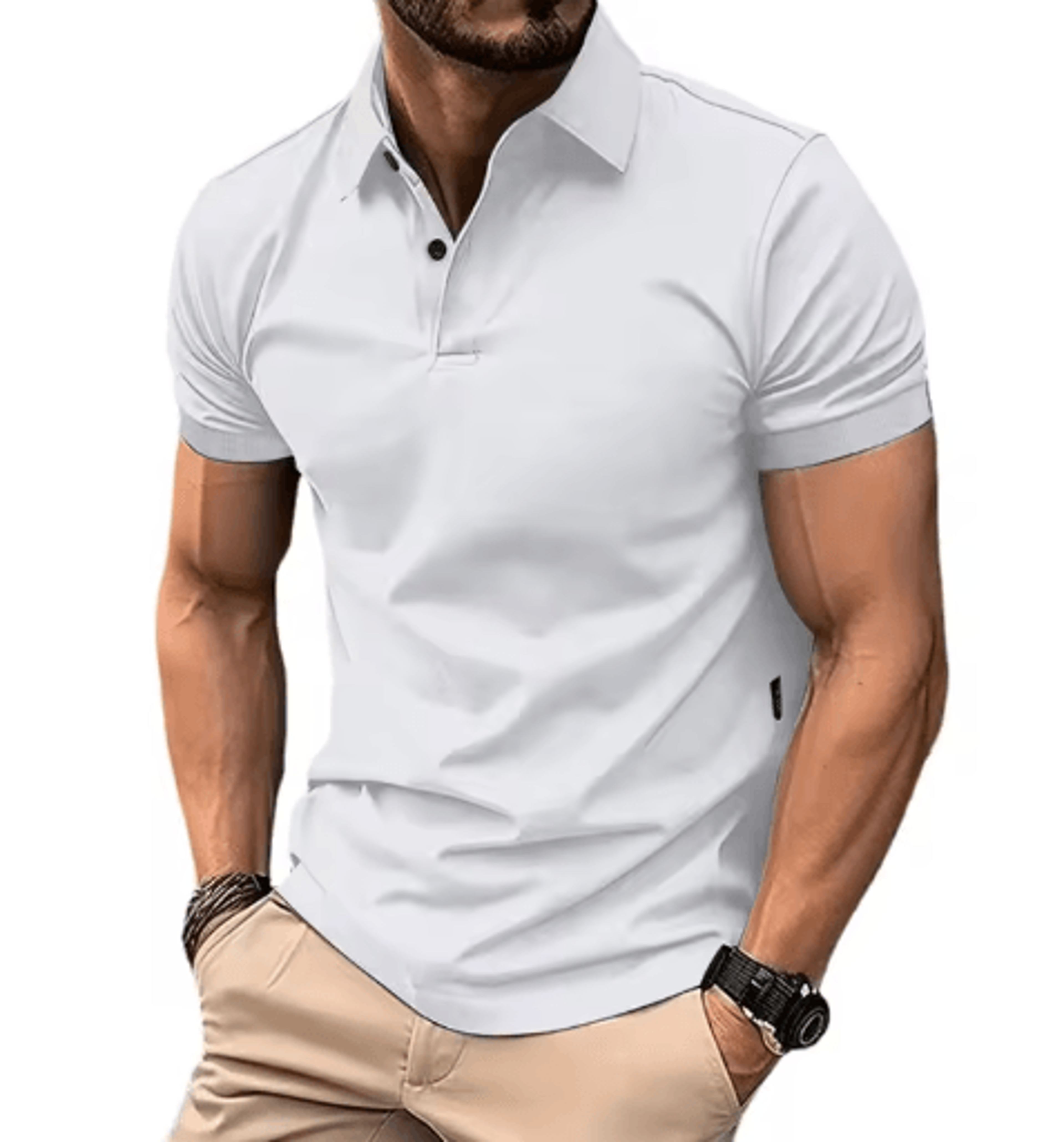 mens summer solid color polo shirt lightweight short sleeve lapel tee for casual and jogging wear