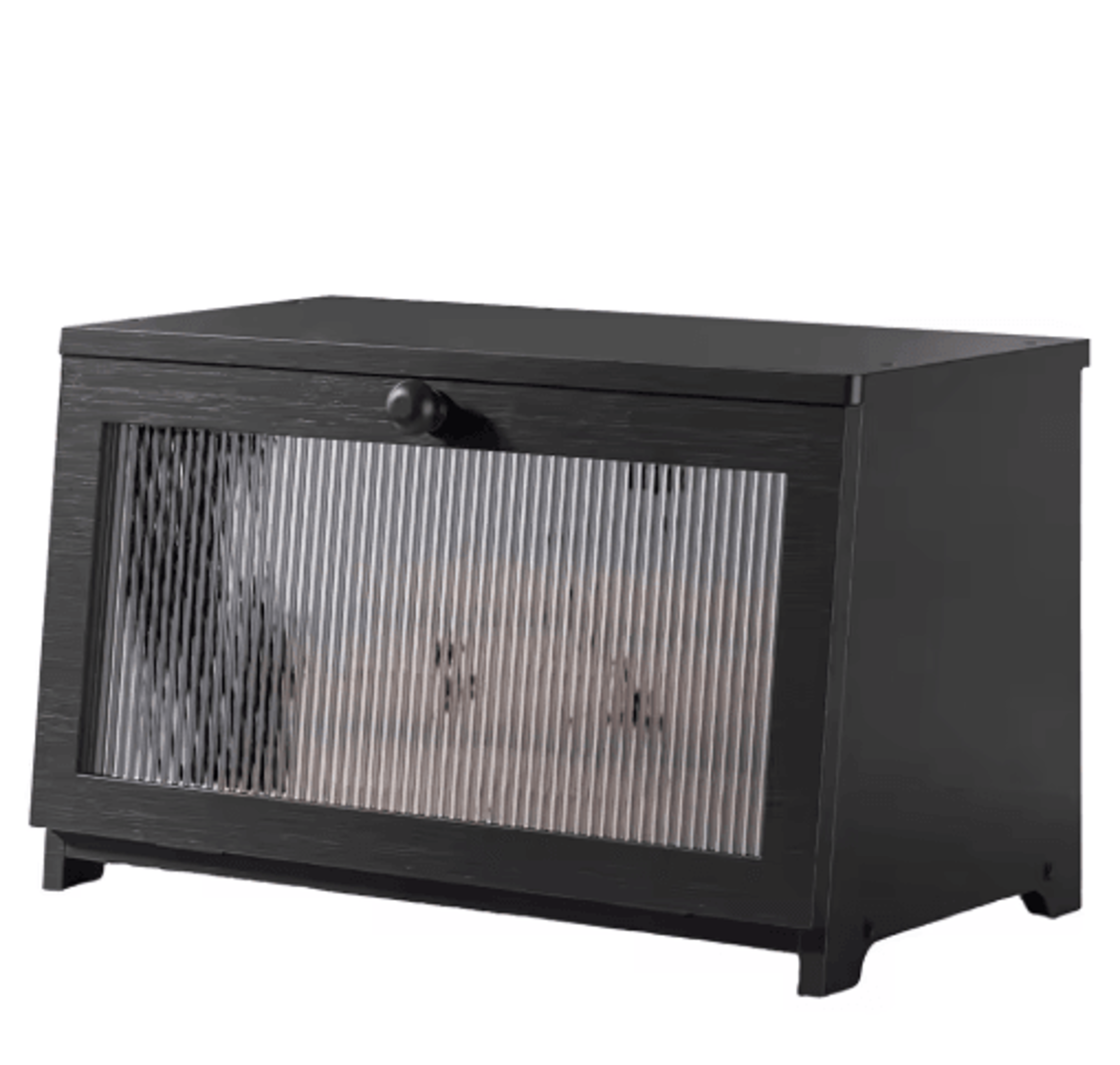 large modern bamboo bread box corner friendly countertop storage with clear acrylic window