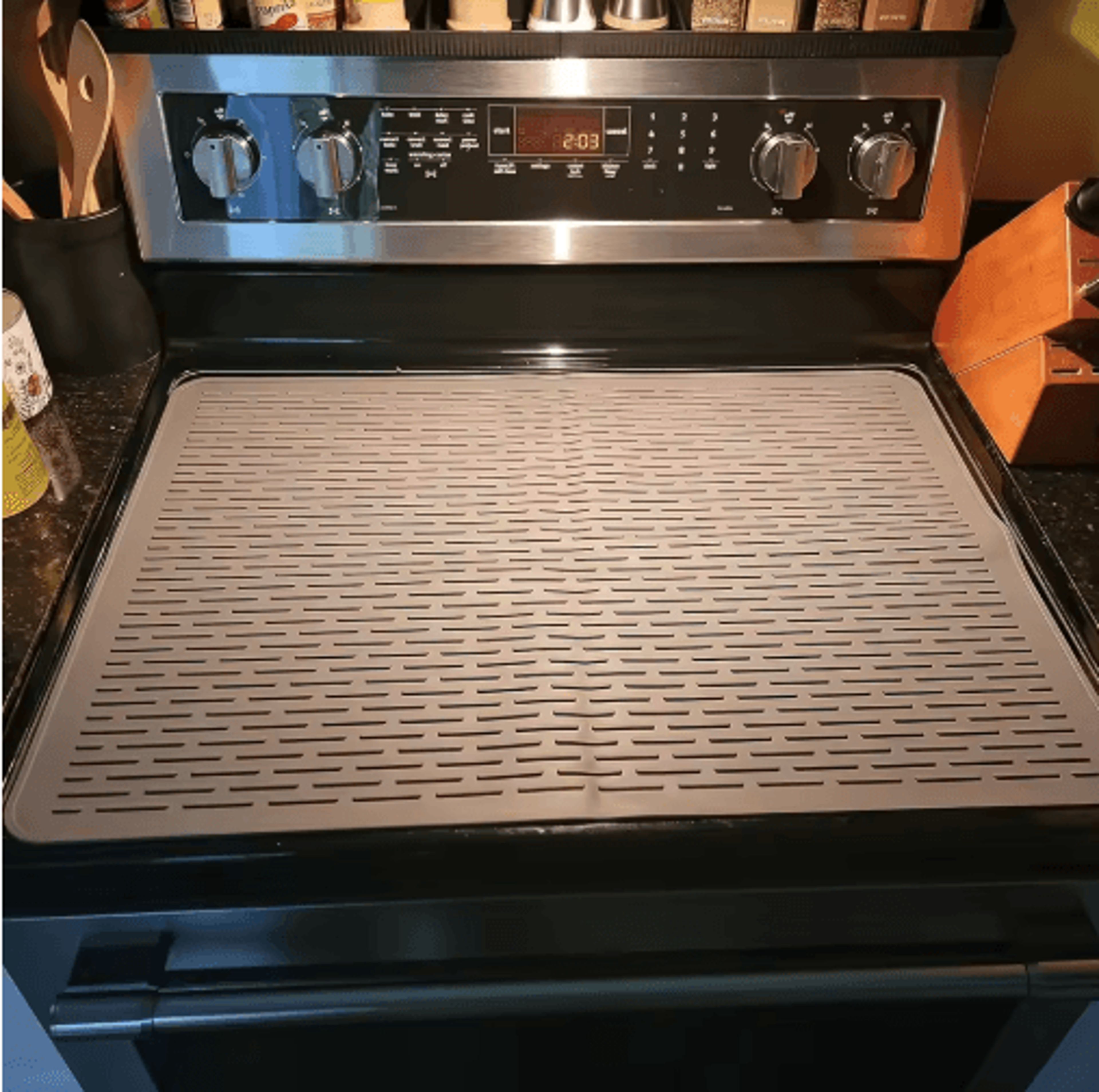 silicone stove top cover mat electric and ceramic stove protector dish drying mat