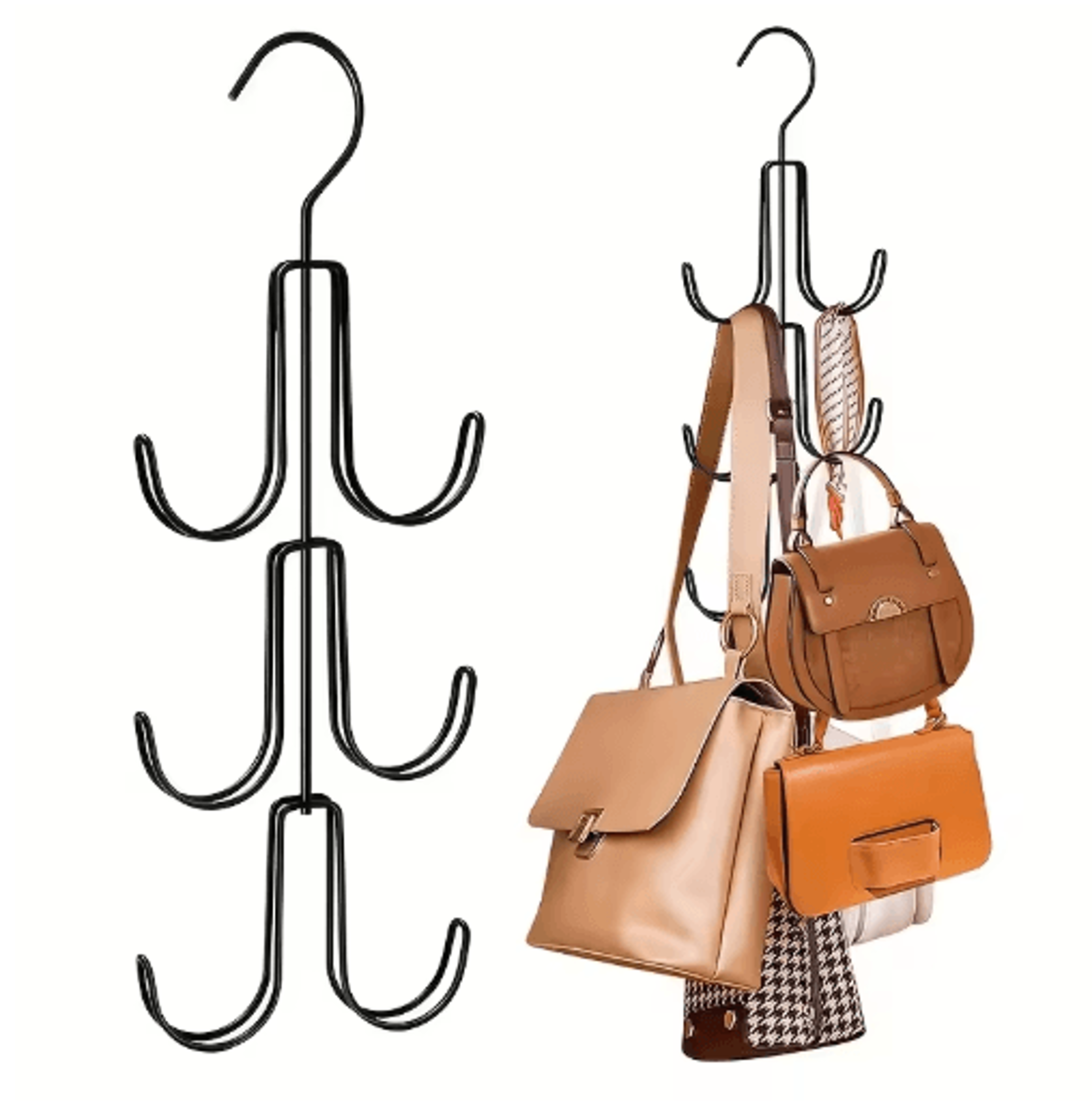 stainless steel multi layer hanger heavy duty organizer for bags and scarves