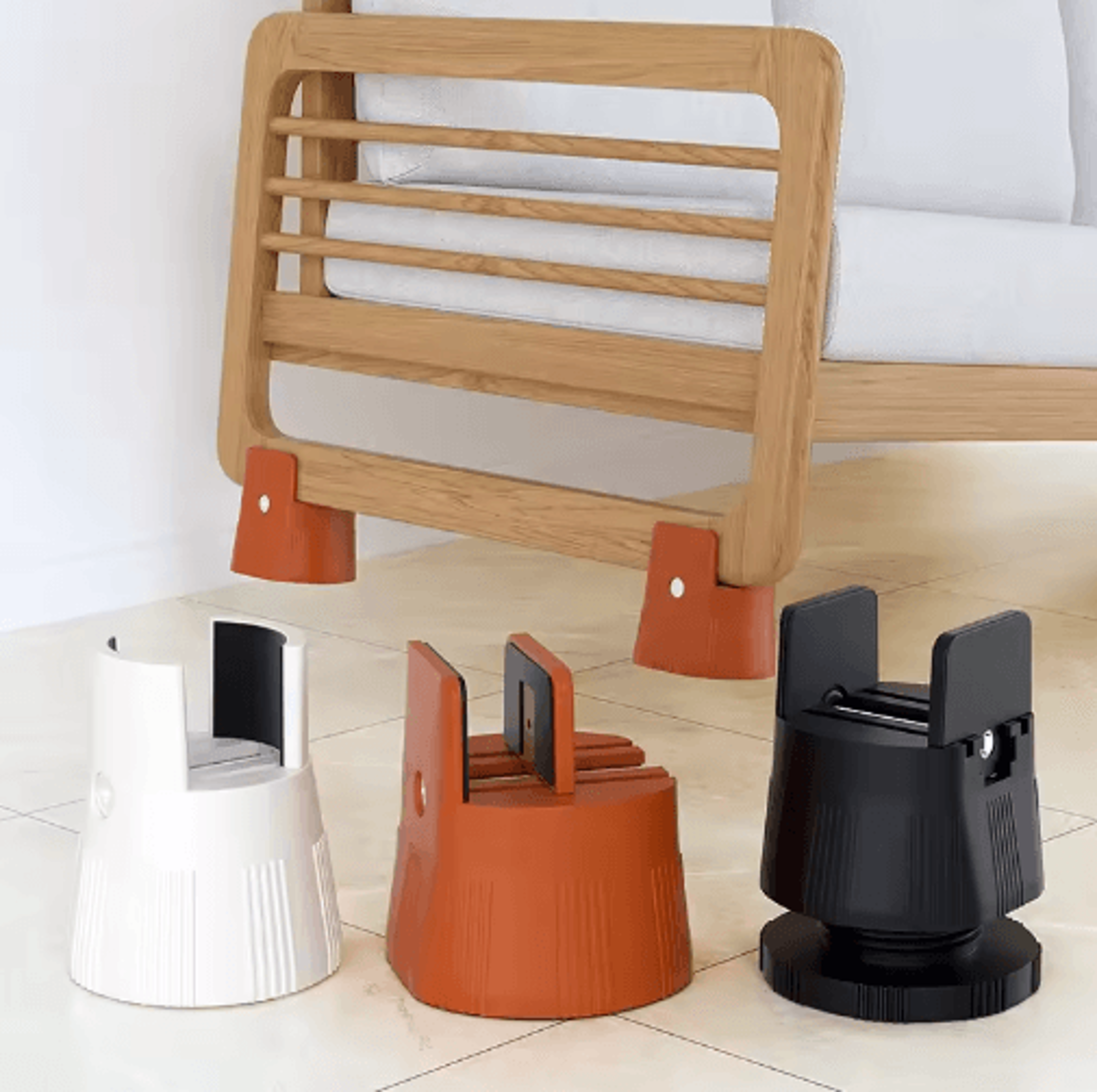 adjustable splint type furniture lift pads moisture proof shock absorbing leg risers