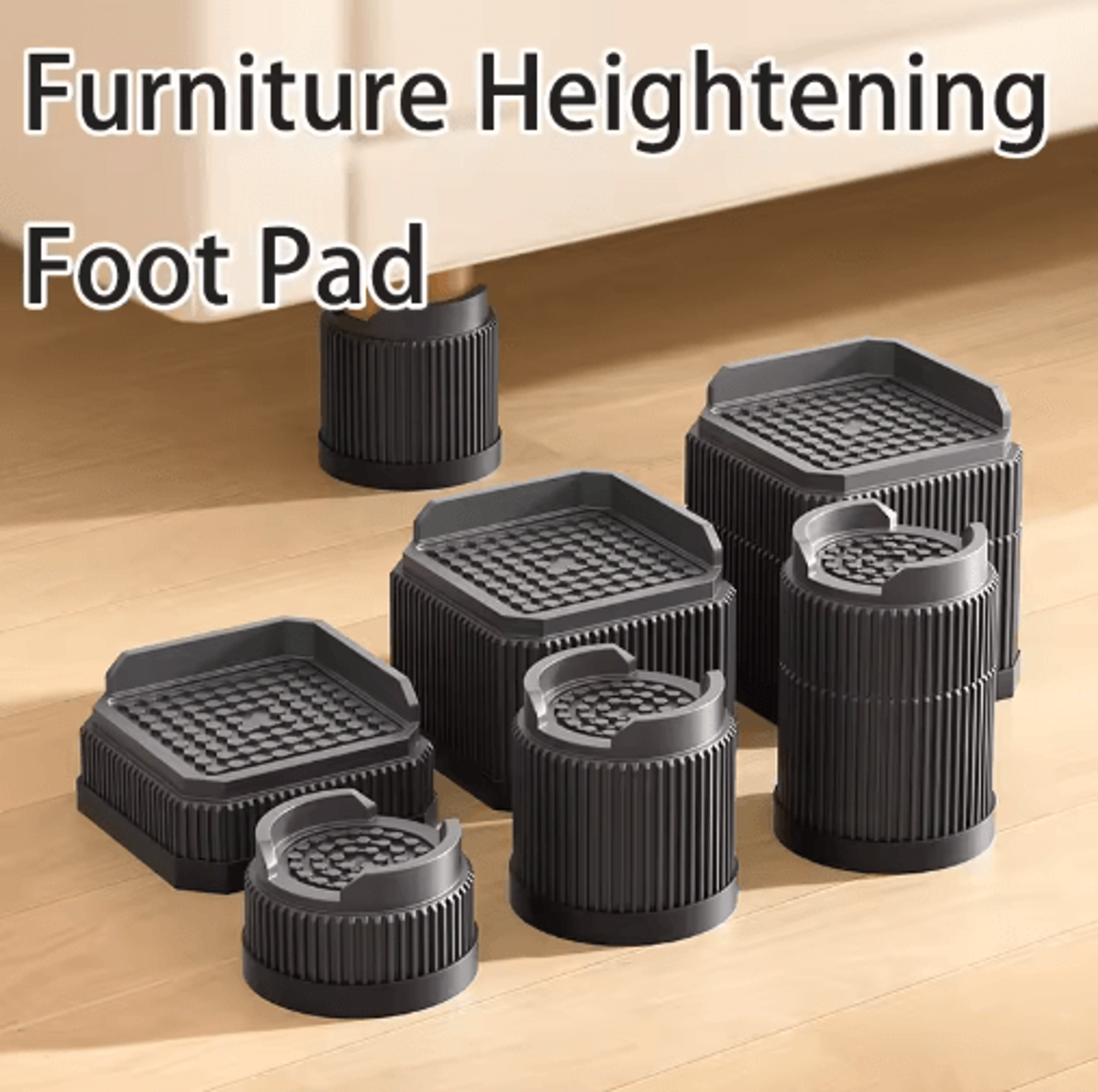 adjustable height furniture risers heavy duty anti slip supports for sofa bed and desk