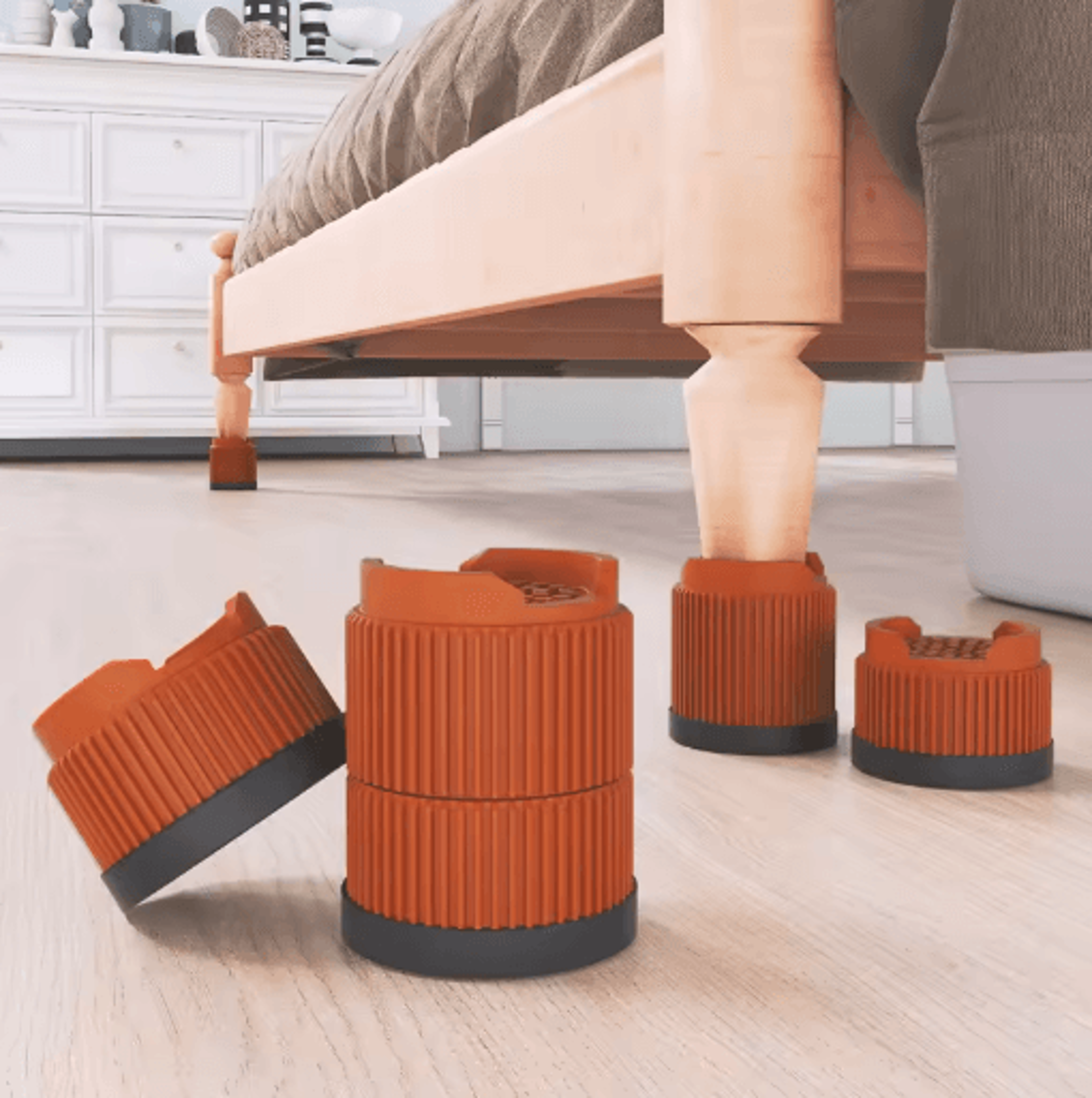 adjustable height furniture risers multi size leg protectors for sofa bed and chair