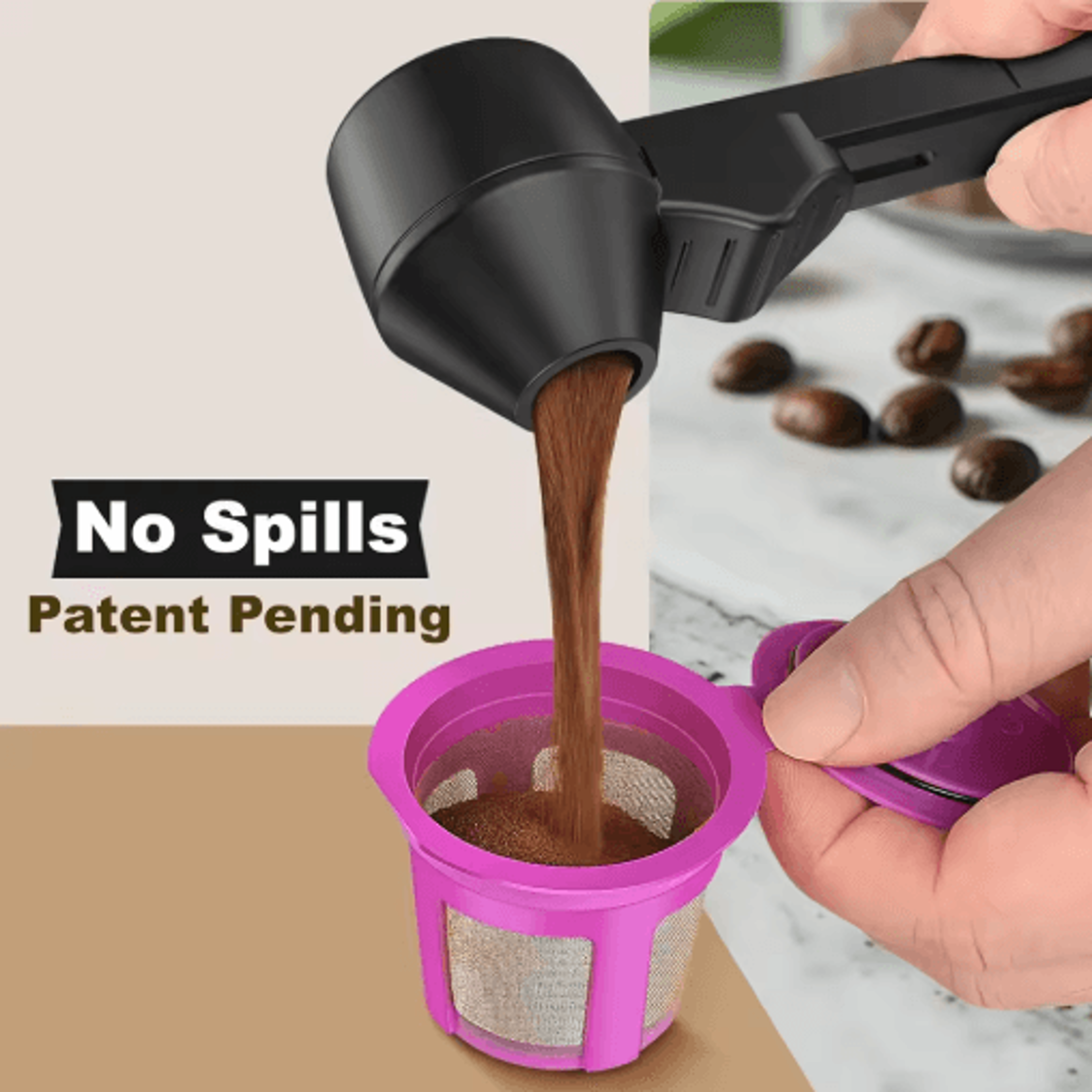 creative sliding leakproof coffee scoop protein powder measuring spoon with hanging hole