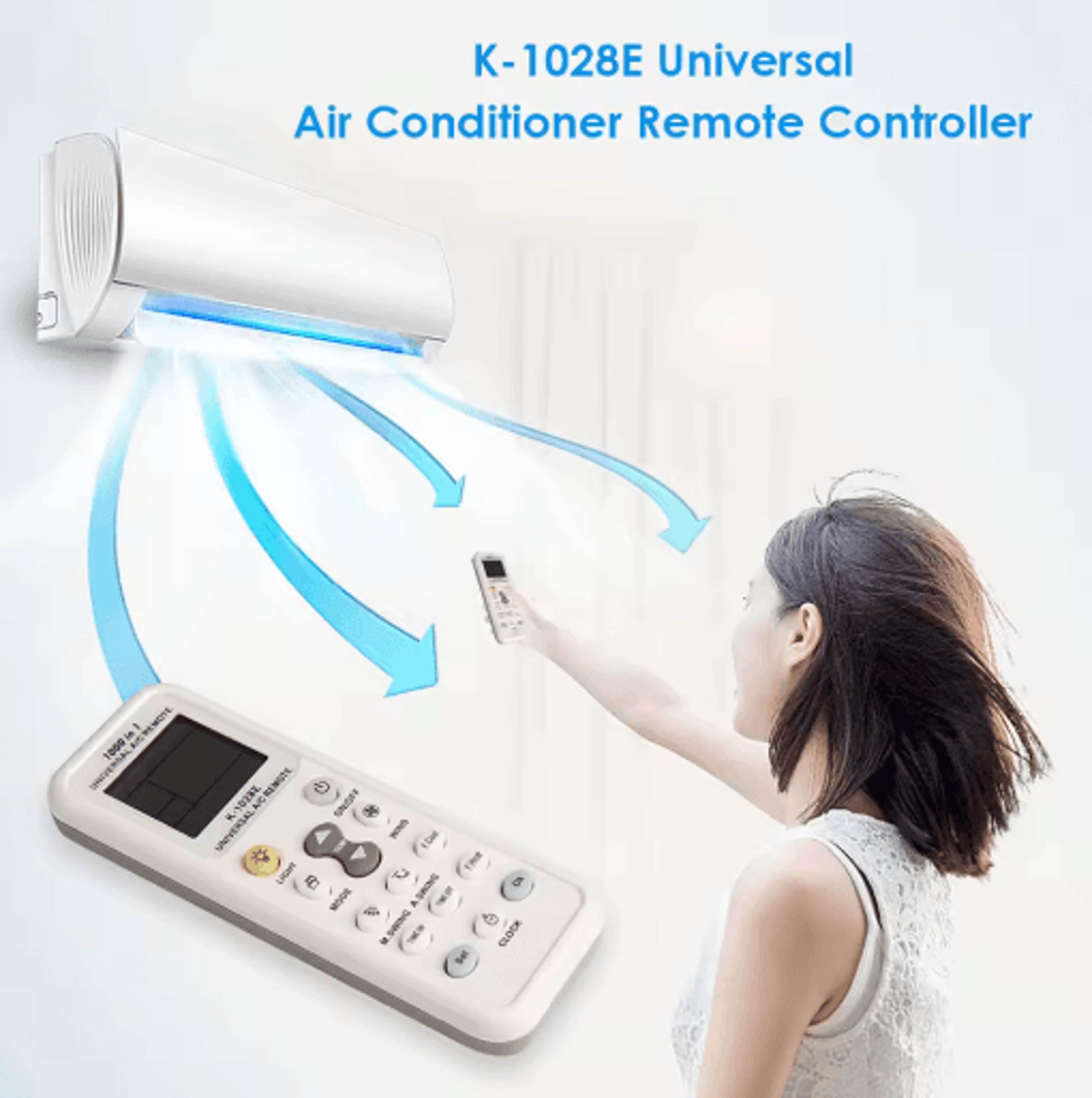 universal air conditioner remote control easy to use ac remote replacement batteries not included