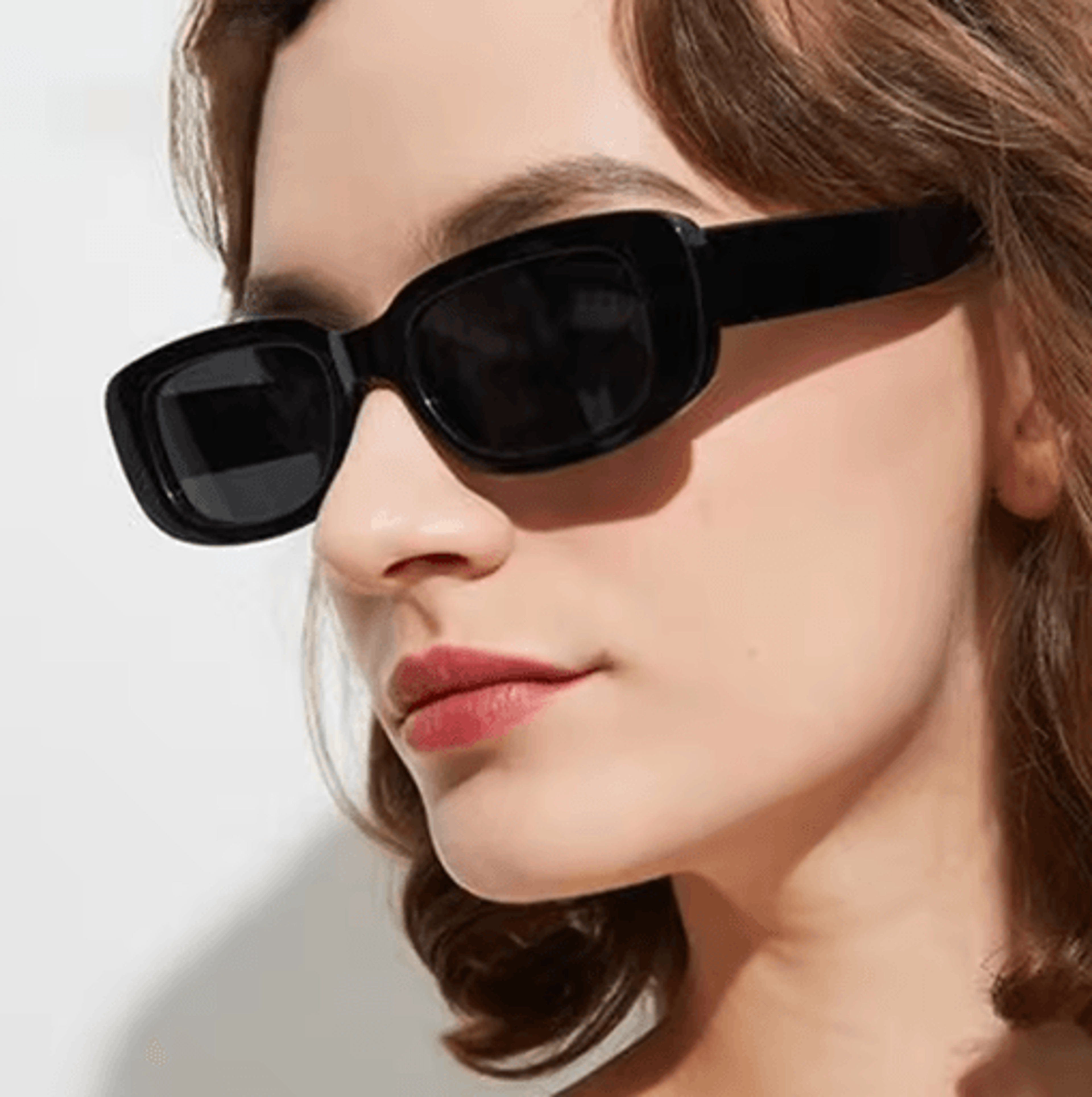 small square sunglasses for women trendy plastic frame designer eyewear for summer