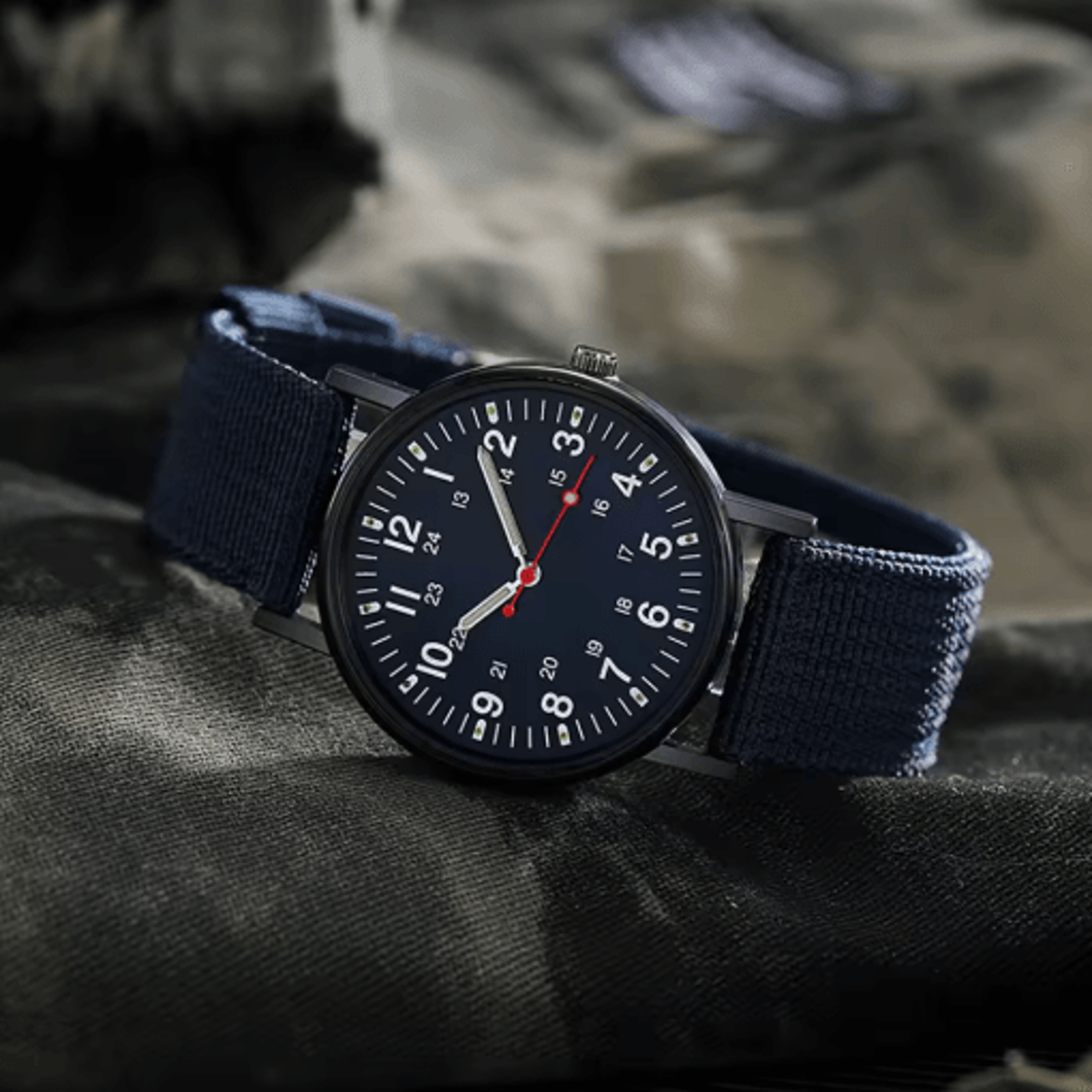 glow in the dark mens watch military style casual sports wristwatch with nylon strap