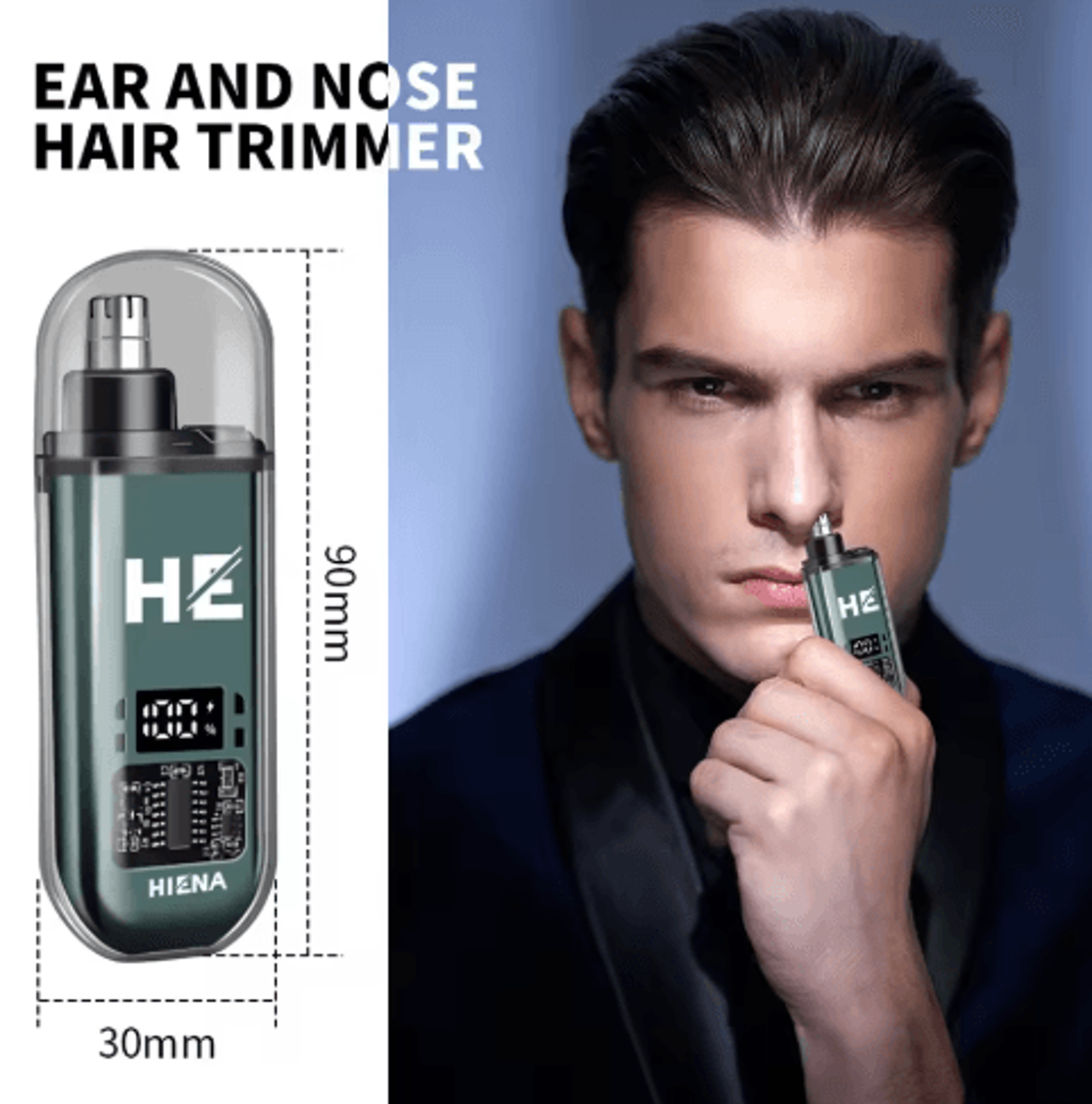 hiena electric nose hair trimmer rechargeable mini grooming trimmer for nose ear and eyebrow