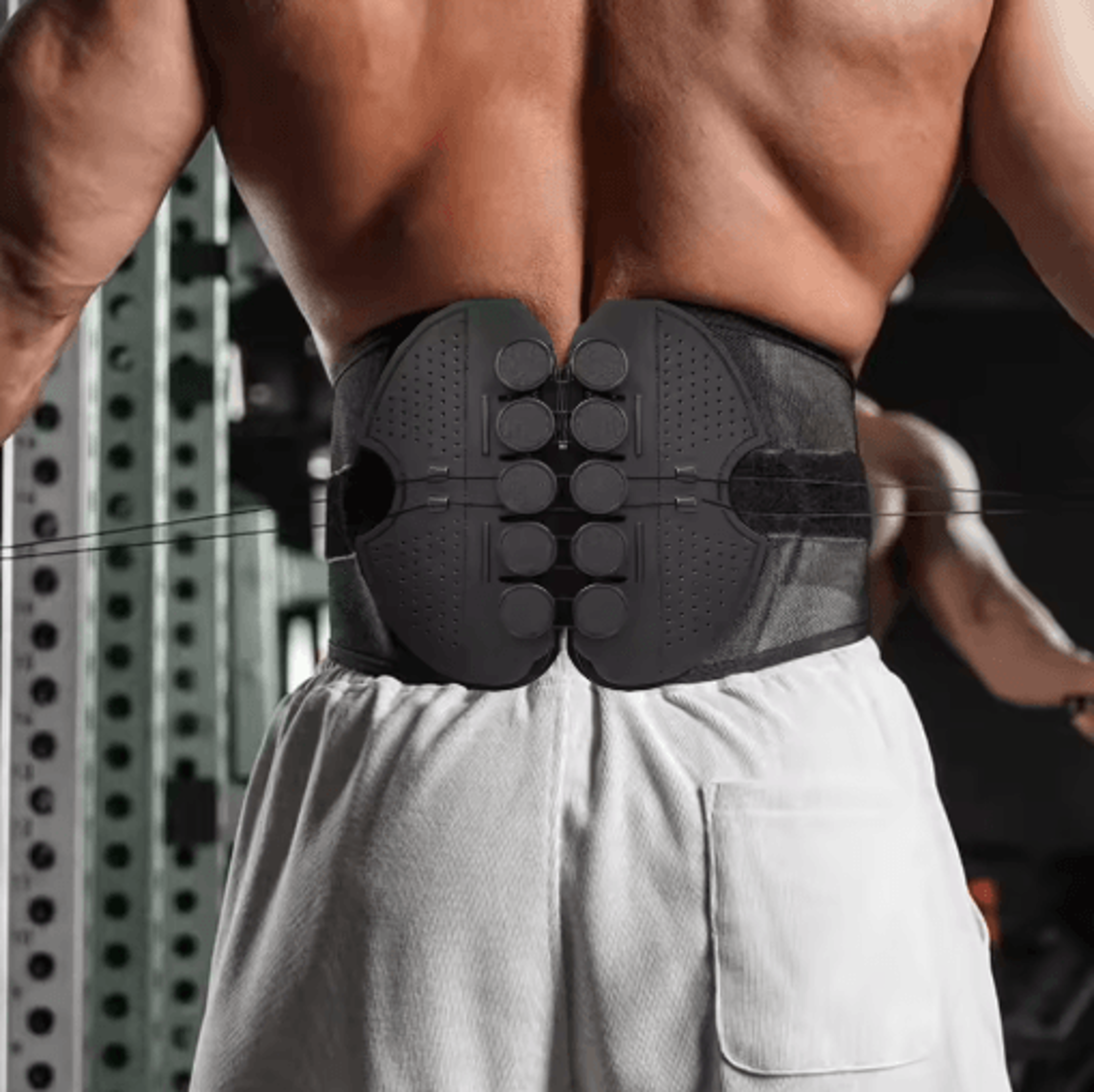 lumbar intervertebral disc support breathable compression waist brace with rope support