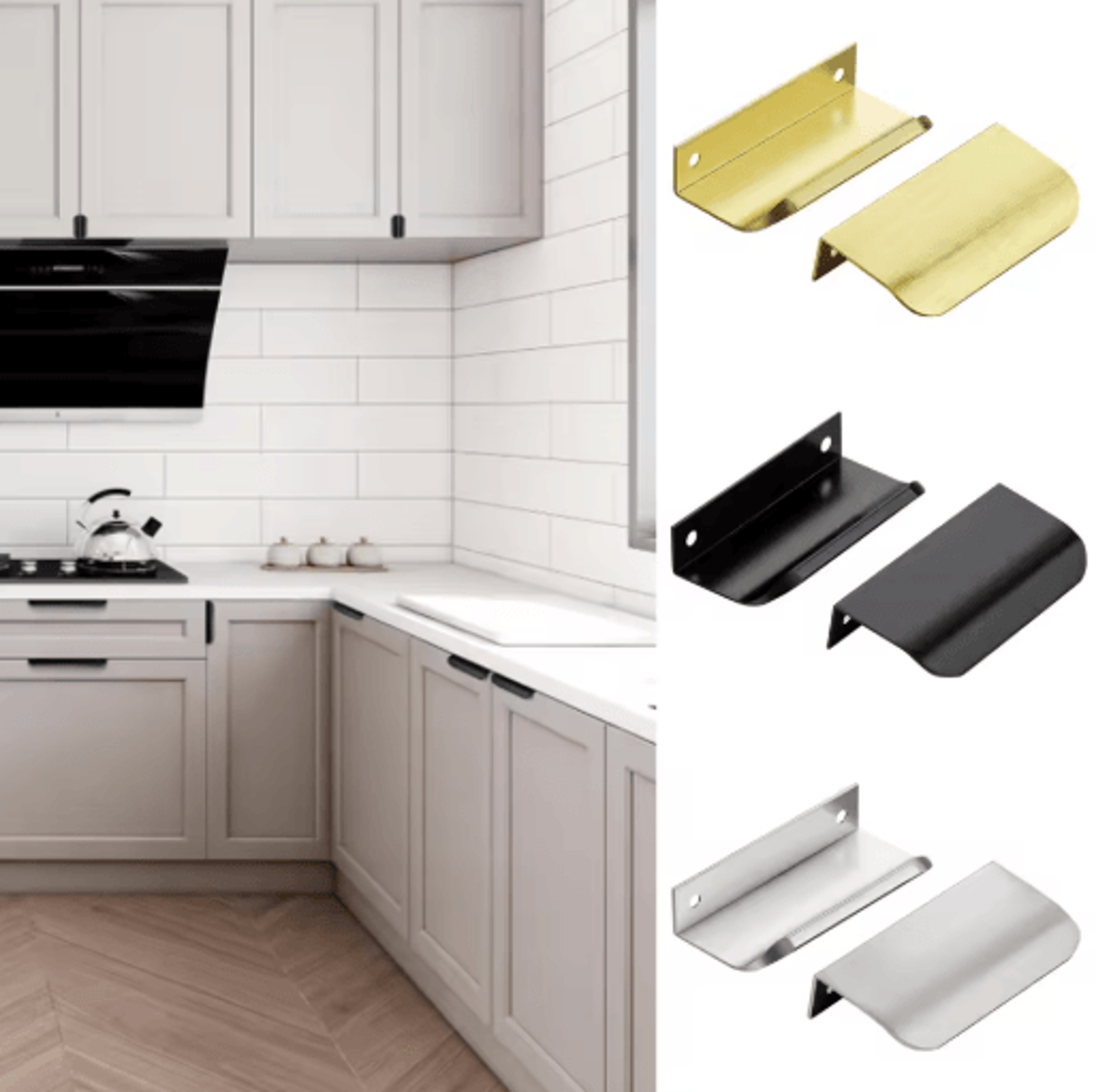 invisible flat cabinet handles metal cabinet door pulls and dresser knobs 1 5 15 pcs