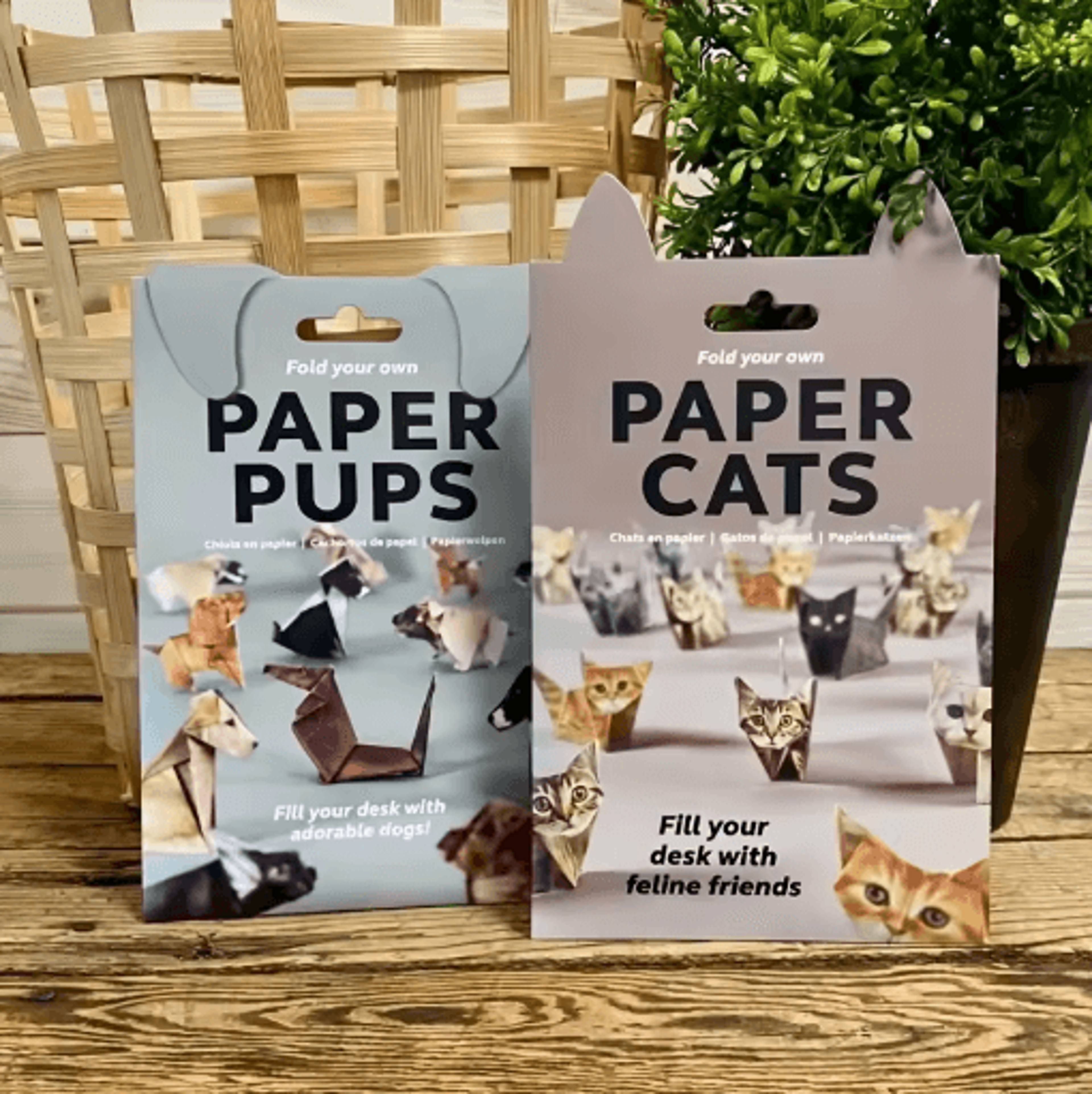 paper cats origami kit fold your own cute cats diy paper craft set for home decor