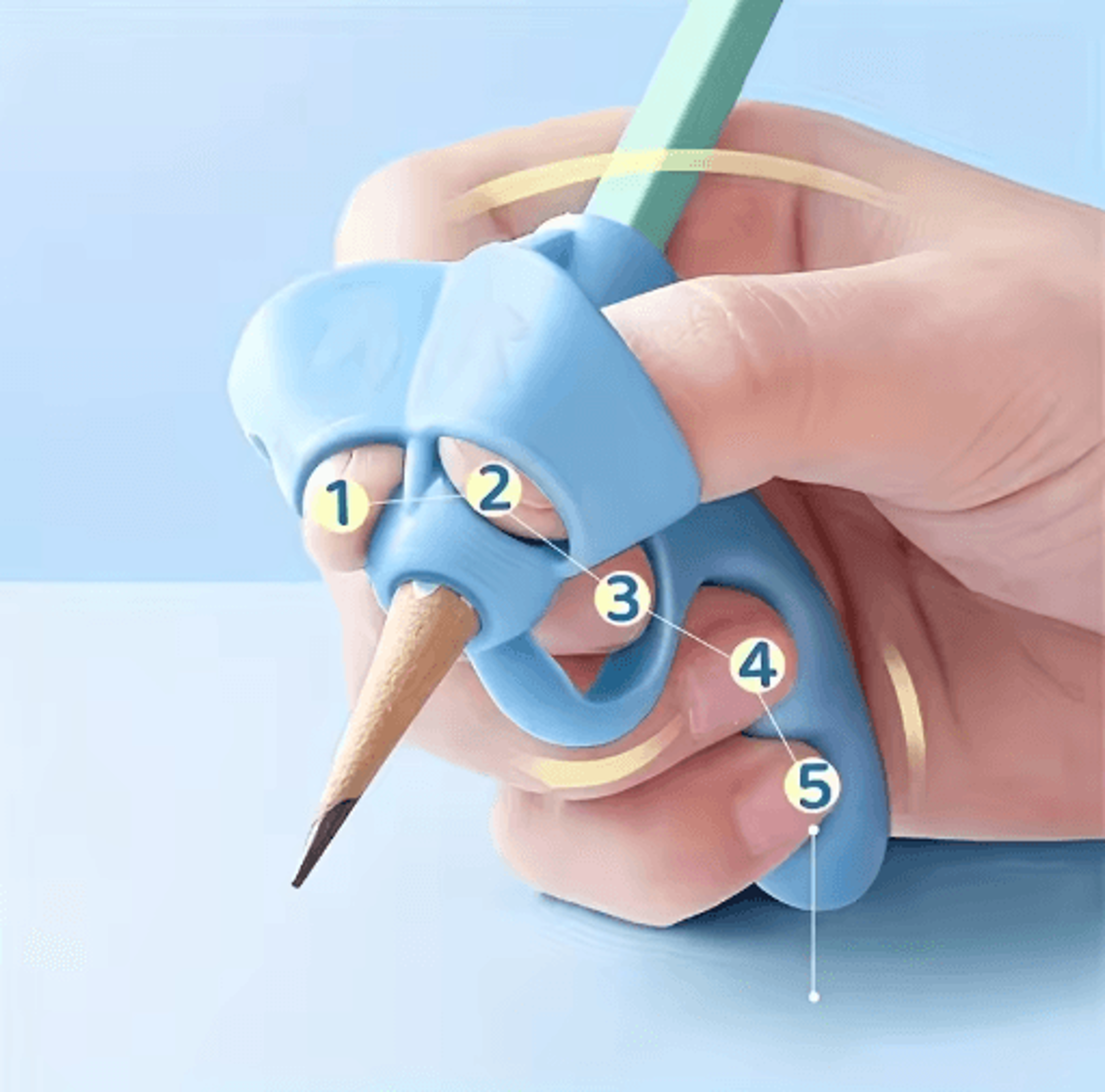 silicone pen grip correctors soft pencil holders for handwriting practice and posture correction
