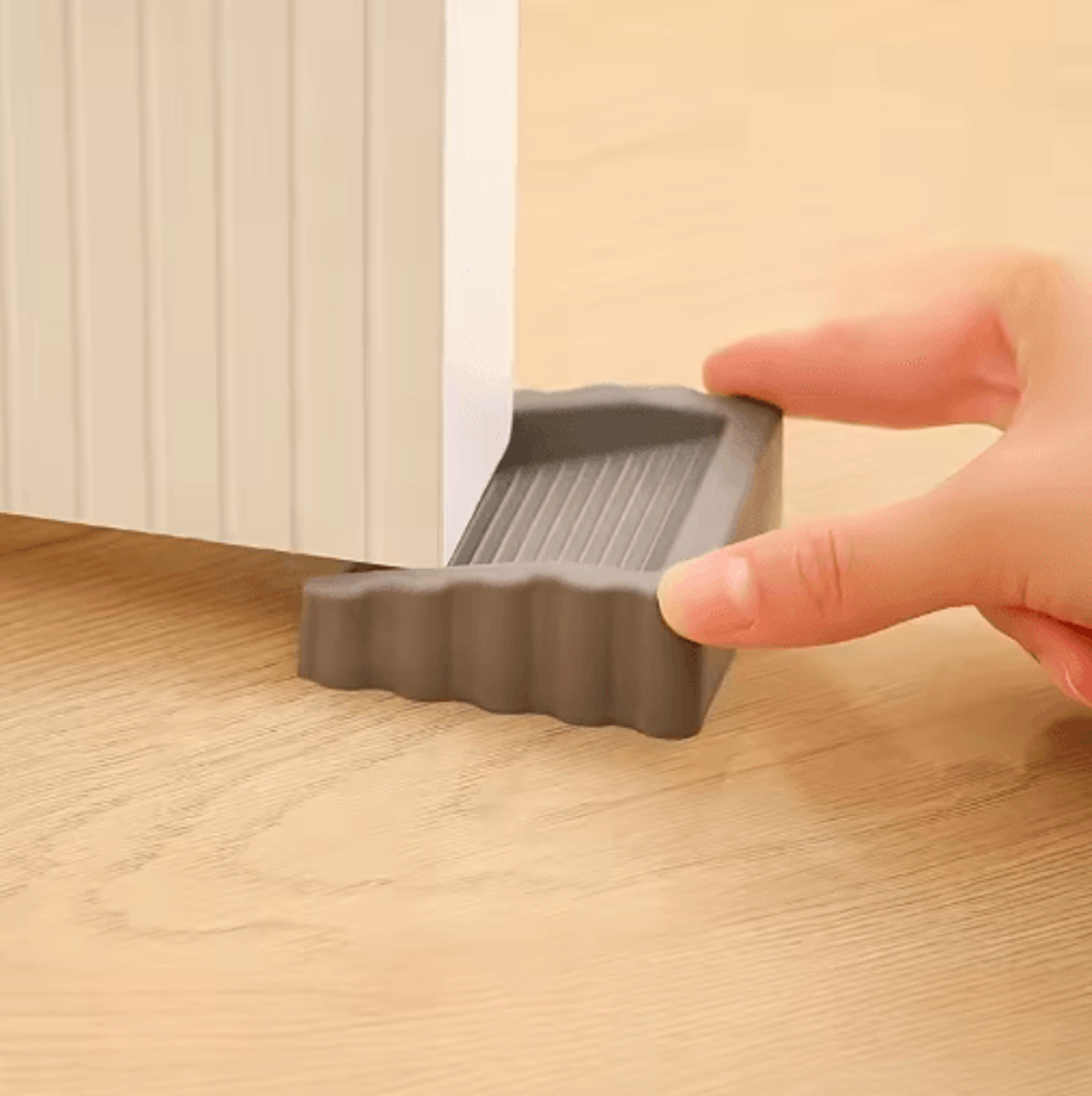 creative windproof door stopper matte plastic door wedge safety blocker
