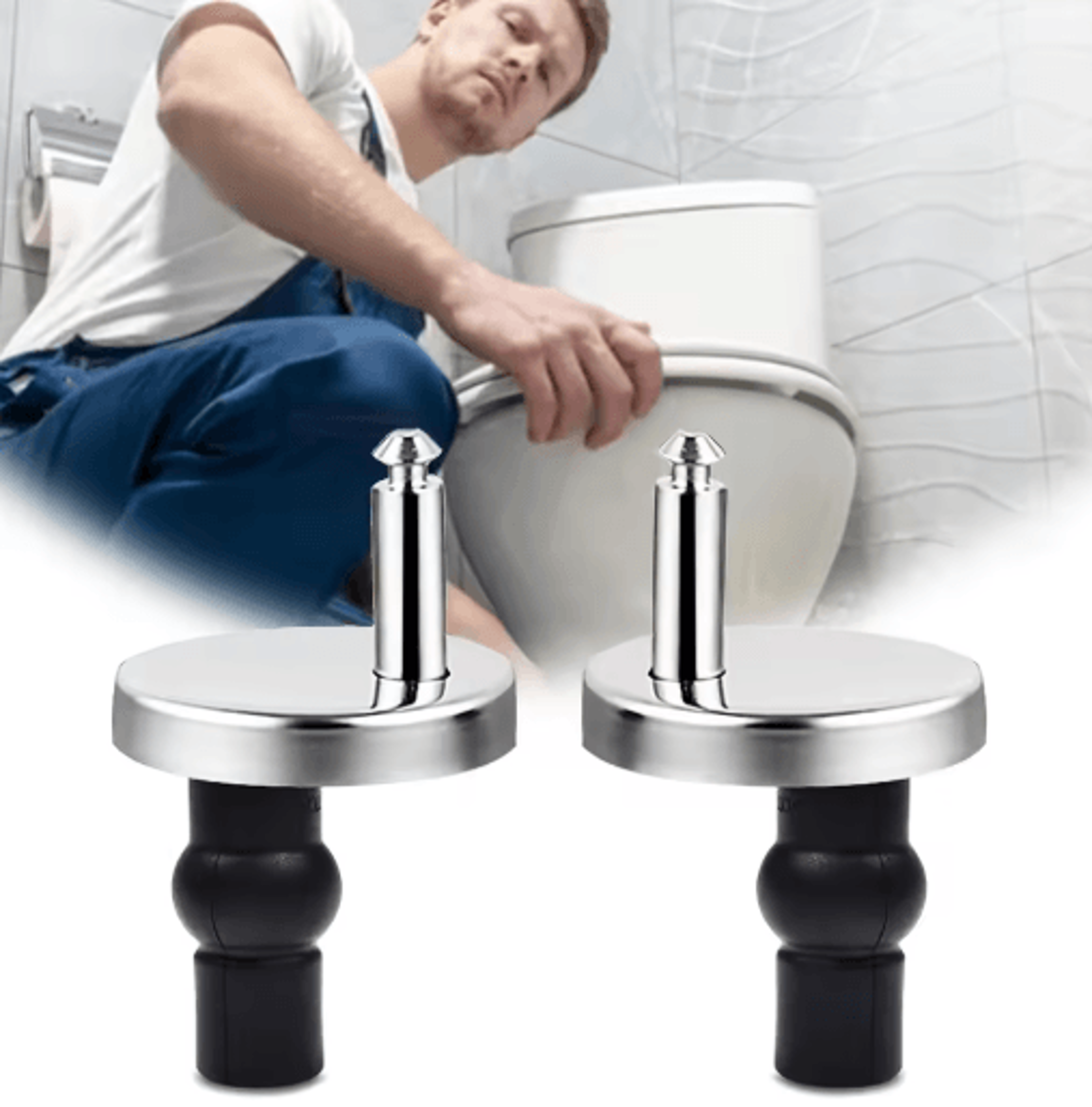 universal toilet seat bolts and screws set quick release hinge fixings 2pcs 14to 16mm