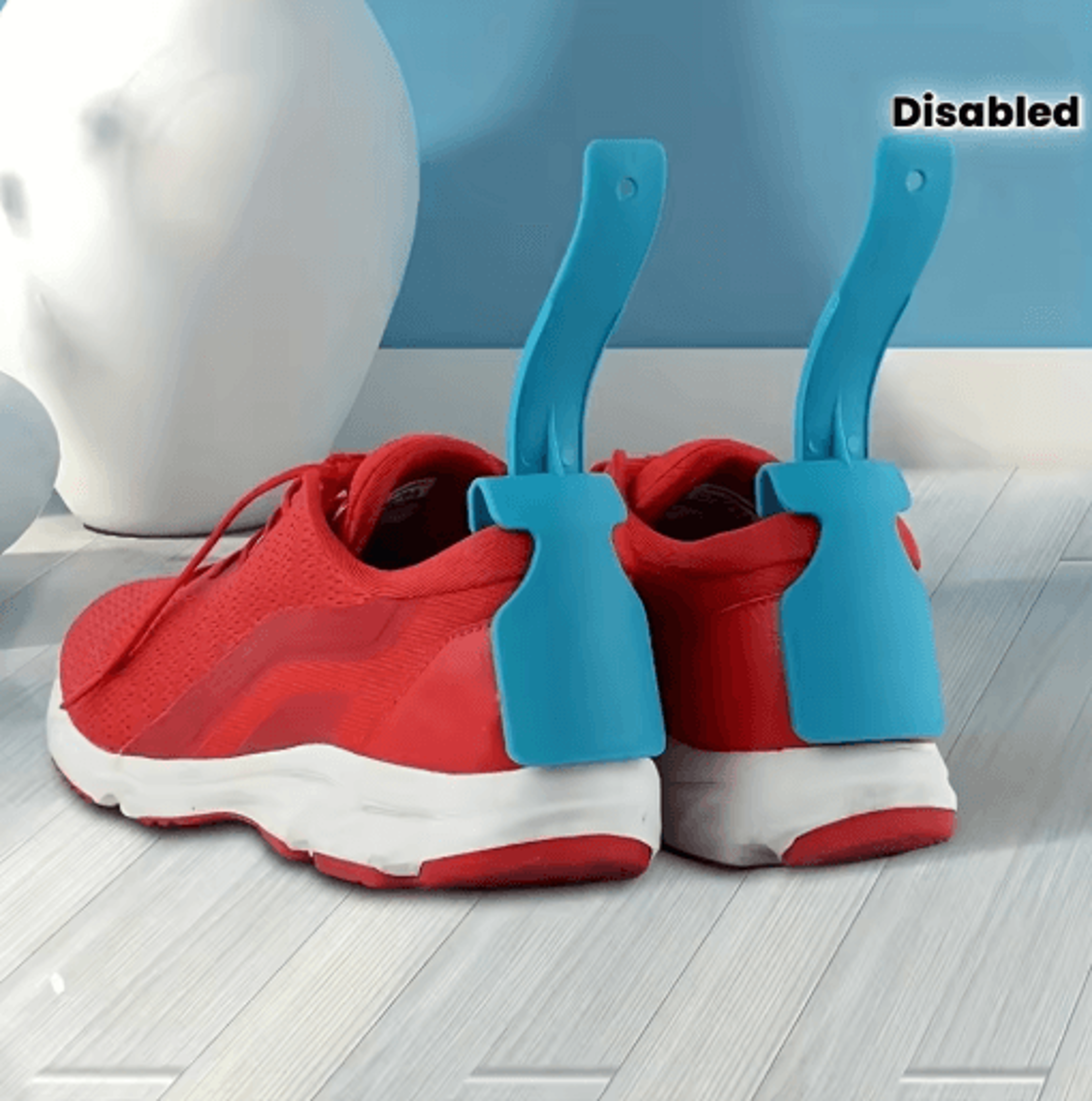 2 piece long handled shoe horn set easy shoe lifting helper for seniors and mobility support