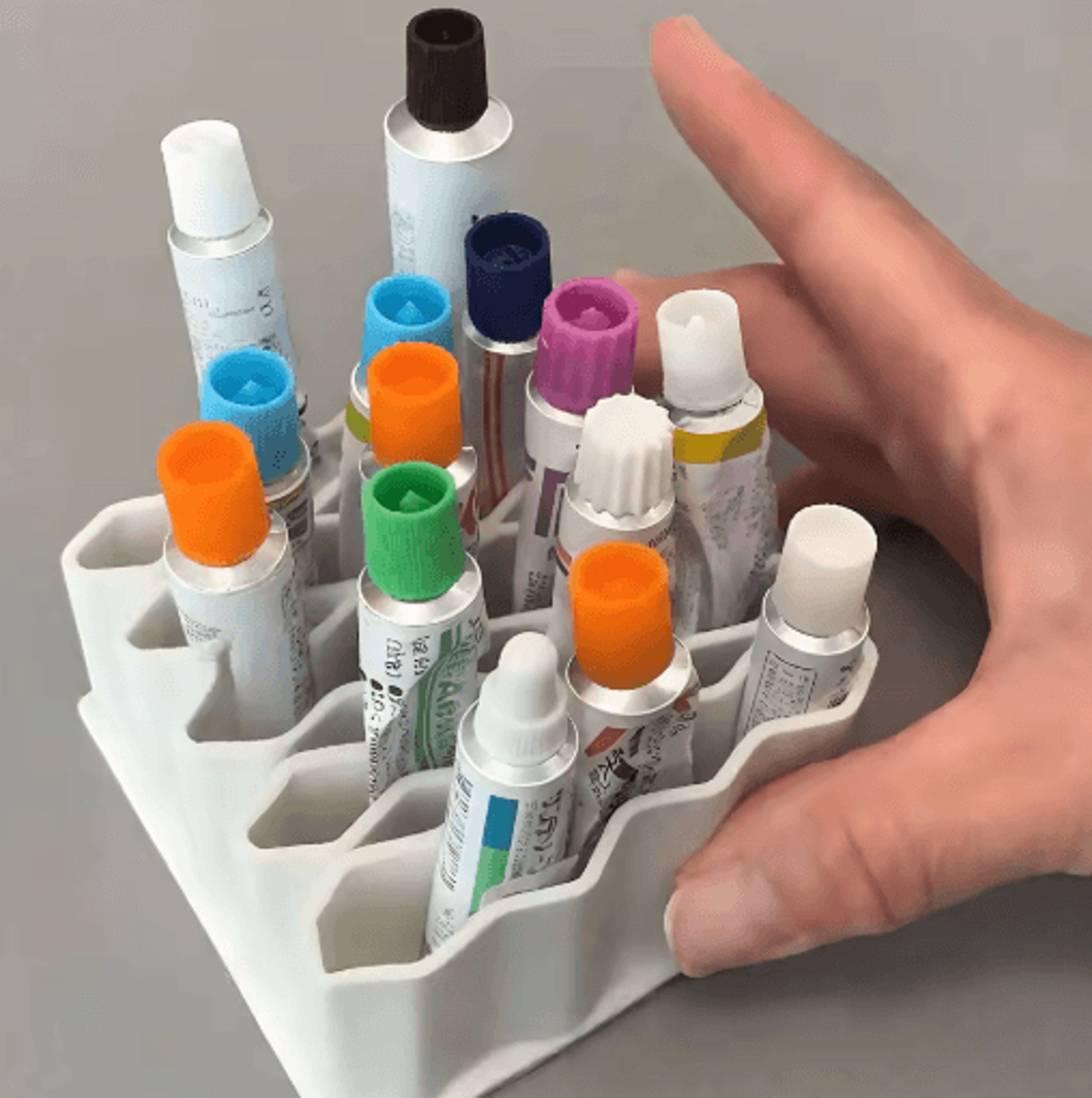 32 slot ointments organizer multi compartment medicine storage box for bathroom and vanity